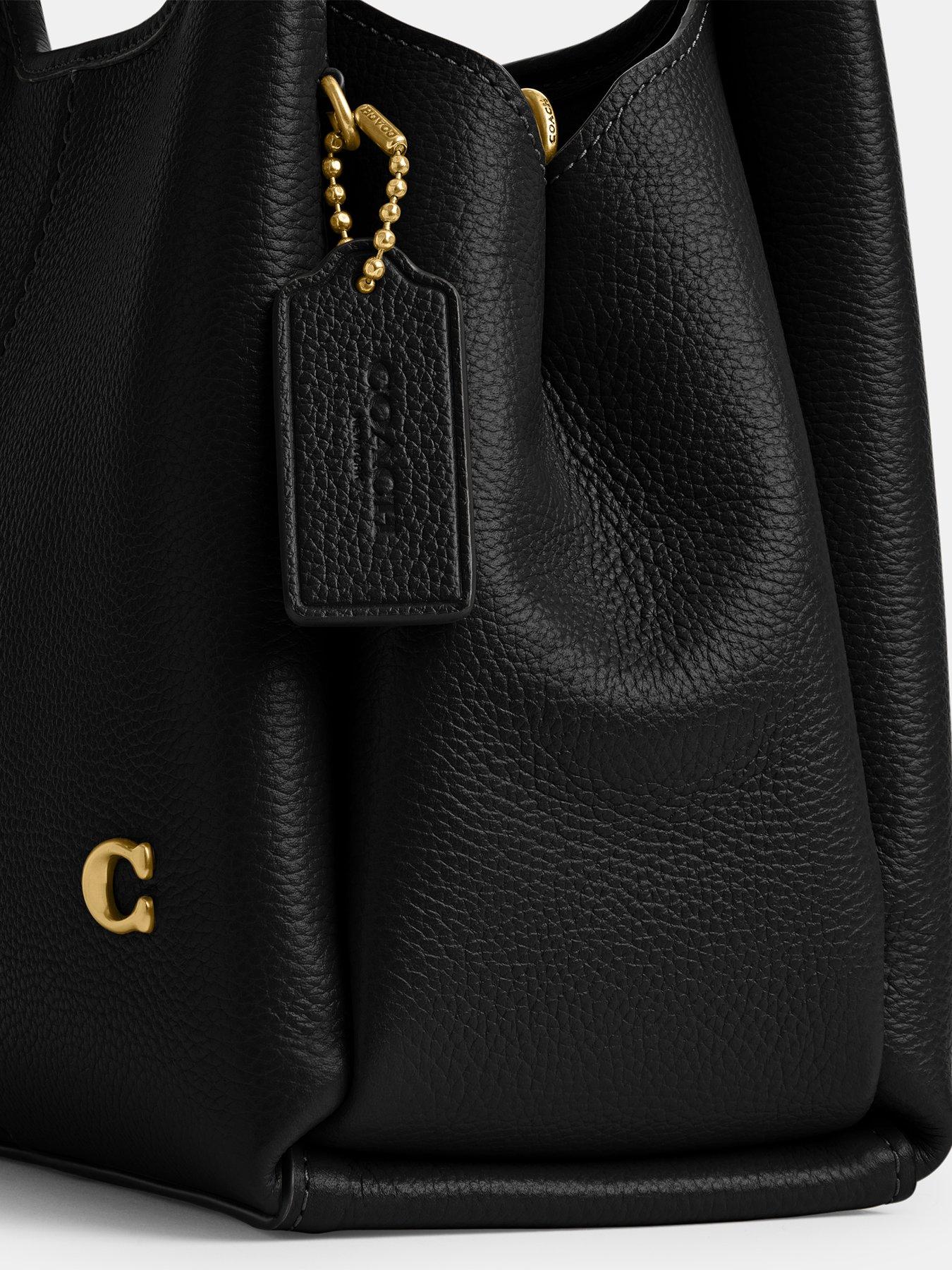 Image 4 of 4 of COACH Glovetanned Leather Twisted Tabby Shoulder Bag - Black