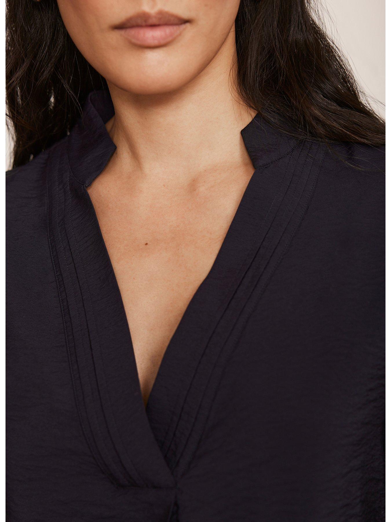 Image 4 of 5 of Mint Velvet Long Sleeve Blouse - Navy