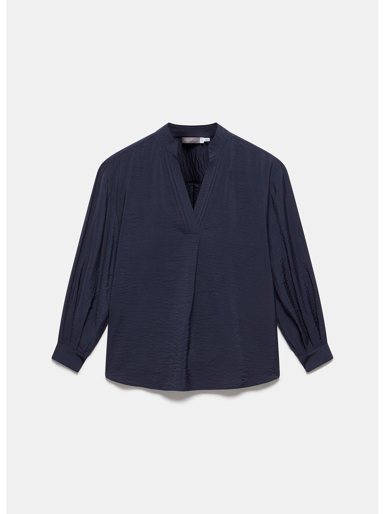Image 5 of 5 of Mint Velvet Long Sleeve Blouse - Navy