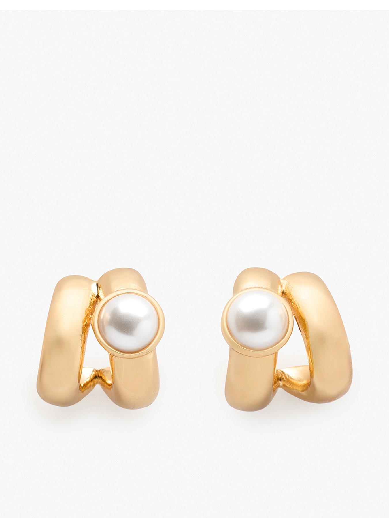 Image 1 of 4 of Kate Spade New York Keep Sparkling Huggie Earrings - Gold