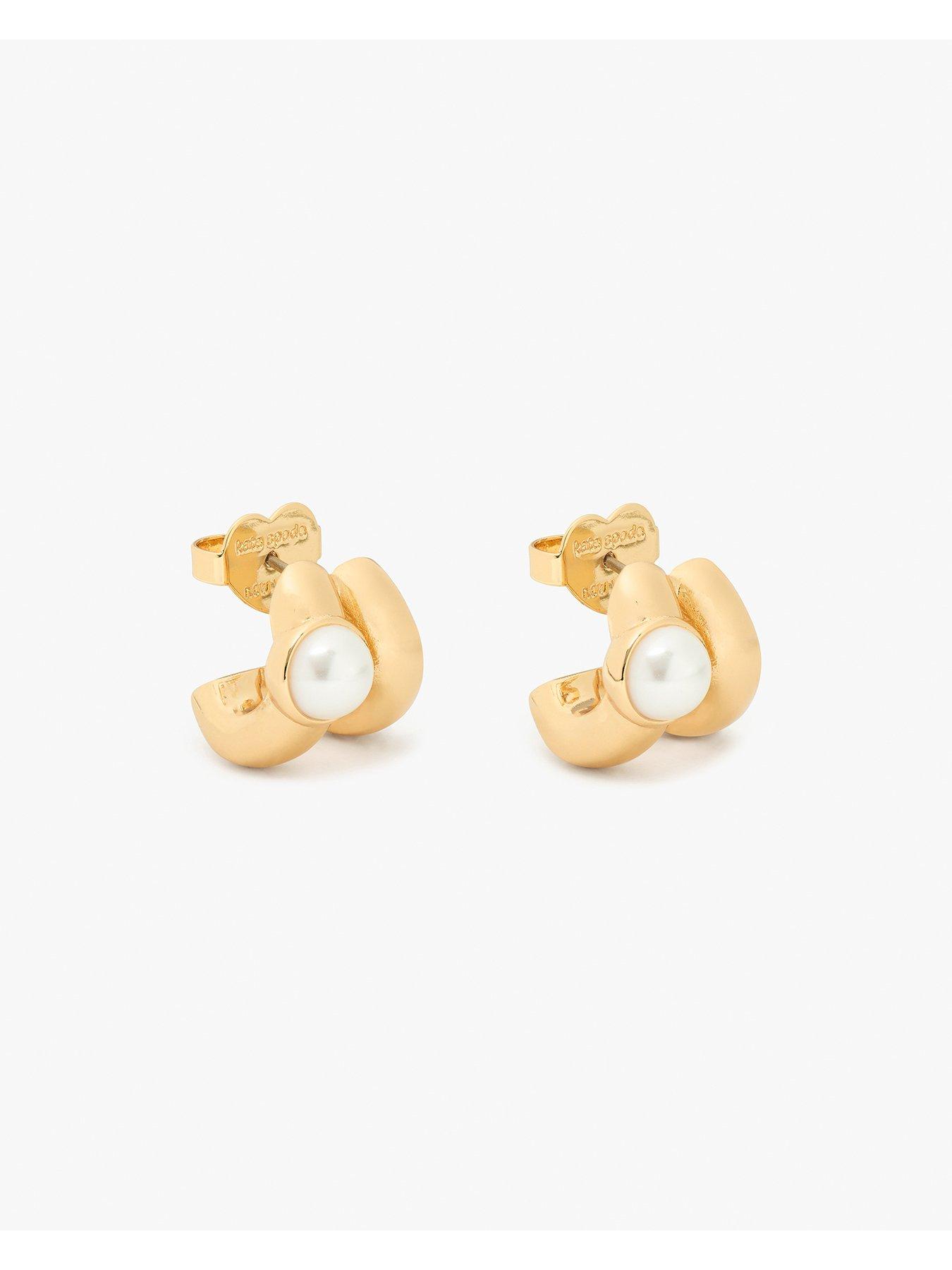 Image 3 of 4 of Kate Spade New York Keep Sparkling Huggie Earrings - Gold