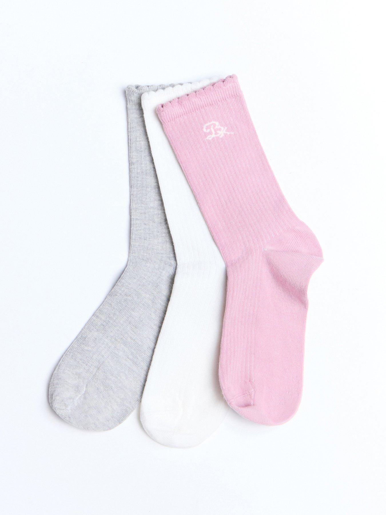 boux-avenue-boux-avenue-scallop-3-pack-cotton-socks-pink-mix