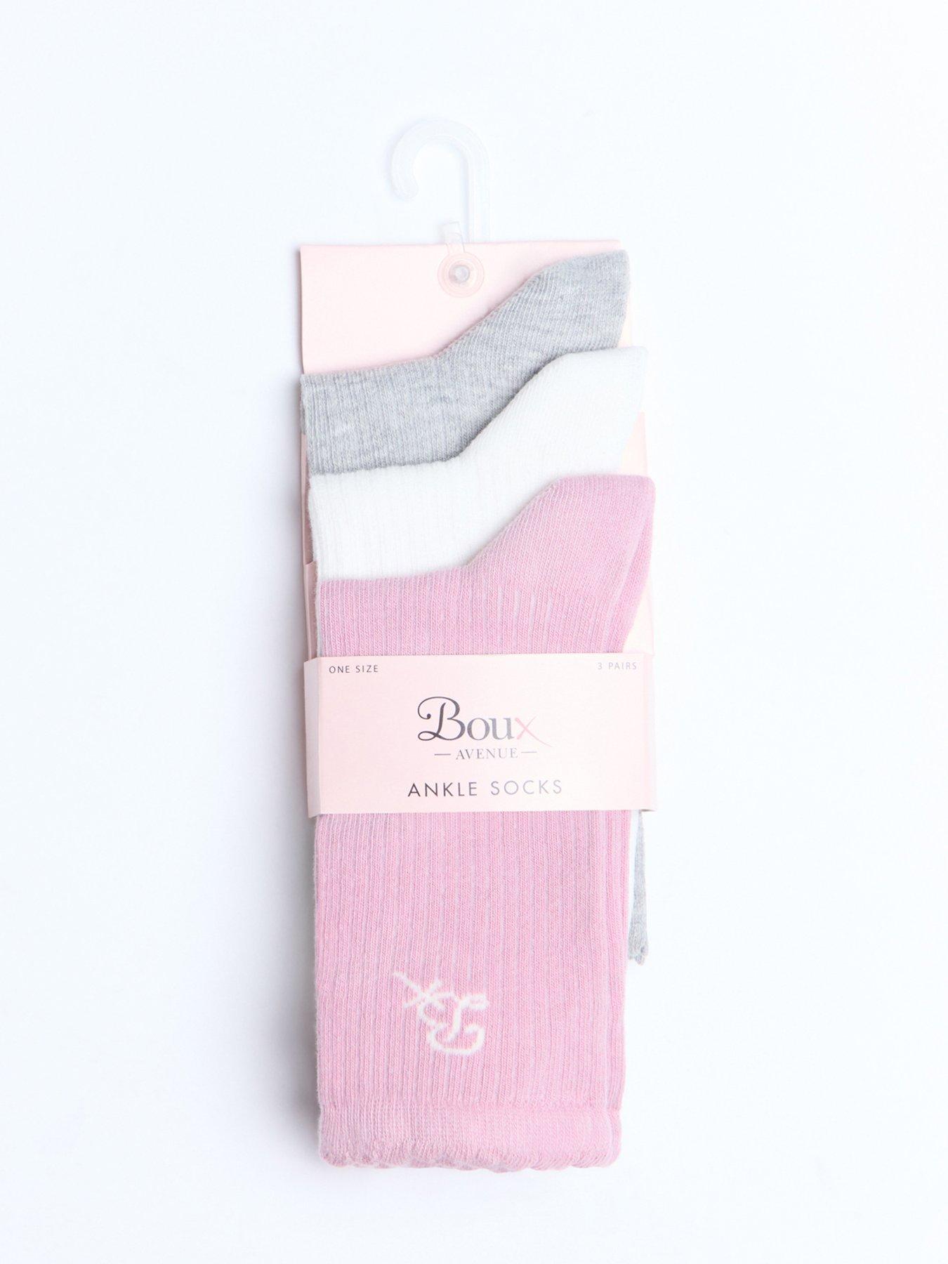 boux-avenue-scallop-3-pack-cotton-socks-pink-mixdetail