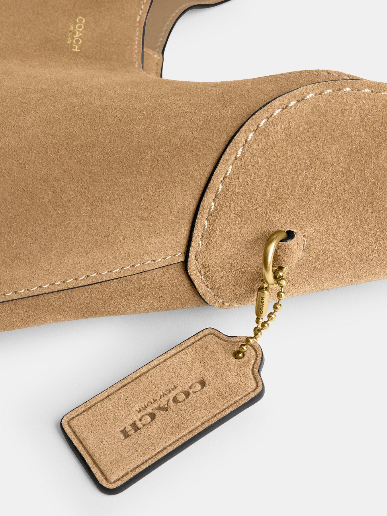 Image 2 of 5 of COACH Suede Brooklyn Shoulder Bag 28 - Light Brown