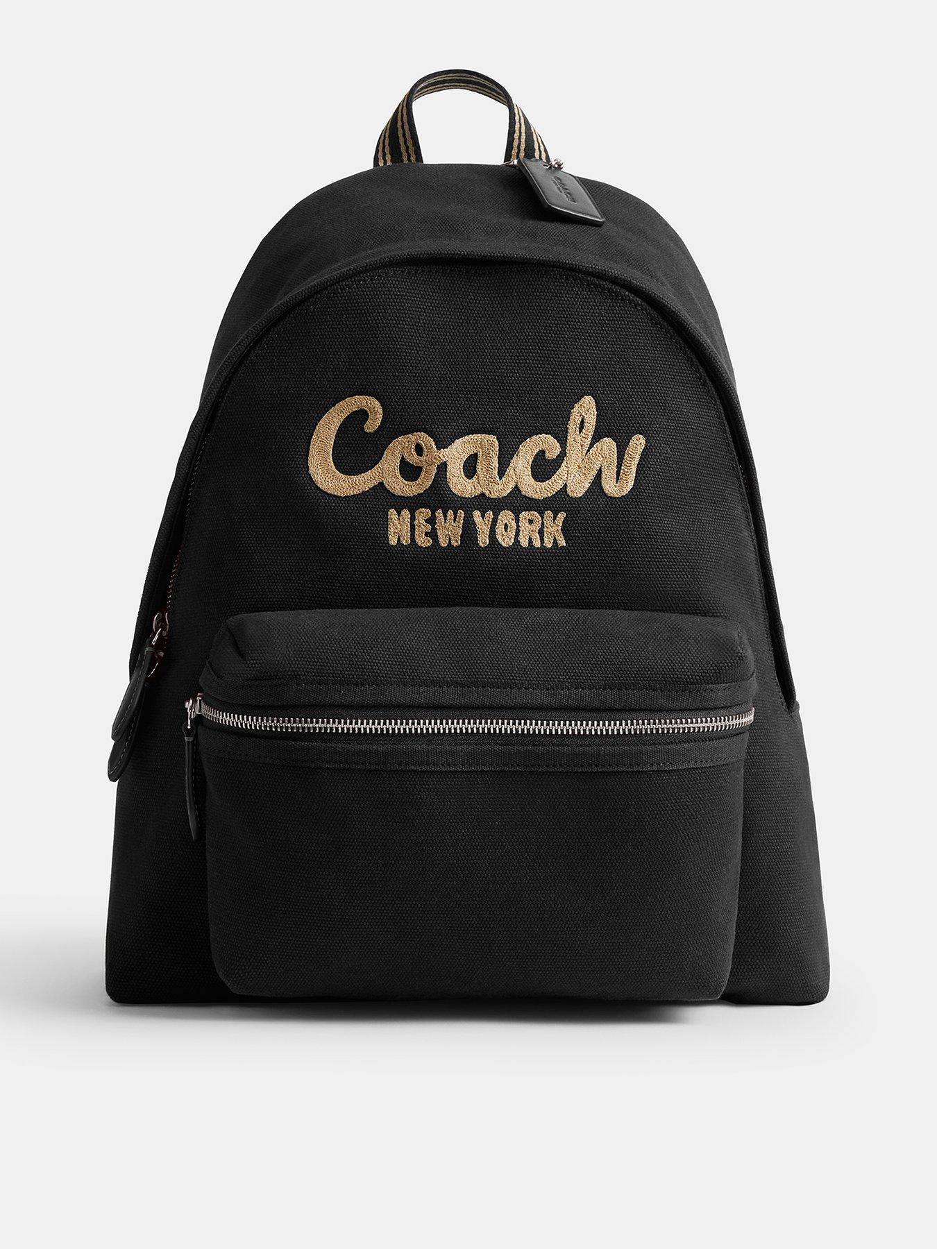 Image 1 of 5 of COACH Canvas Cargo Backpack - Black