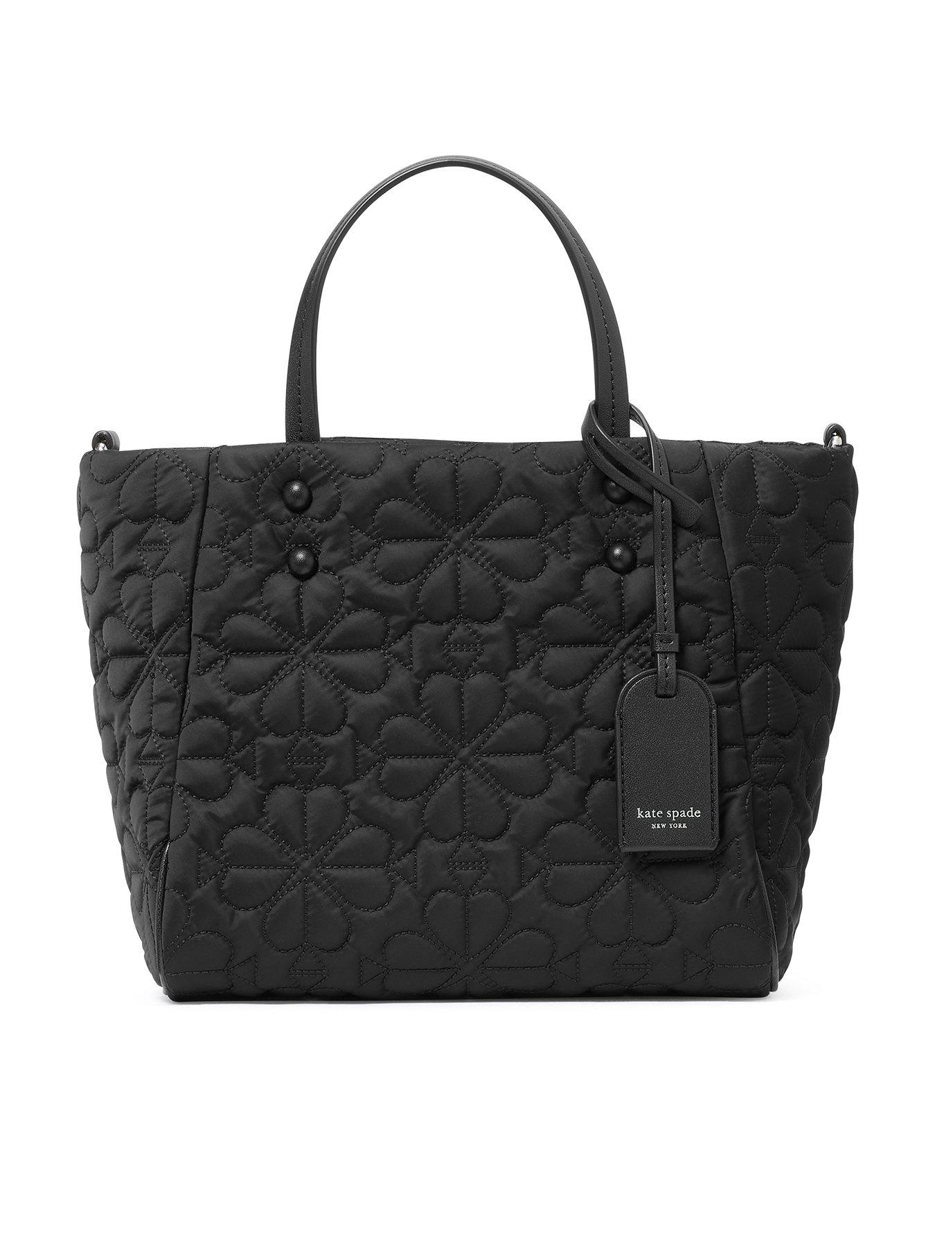 Kate Spade New York Go Tote Bag Quilted Fabric Small Tote Bag - Black
