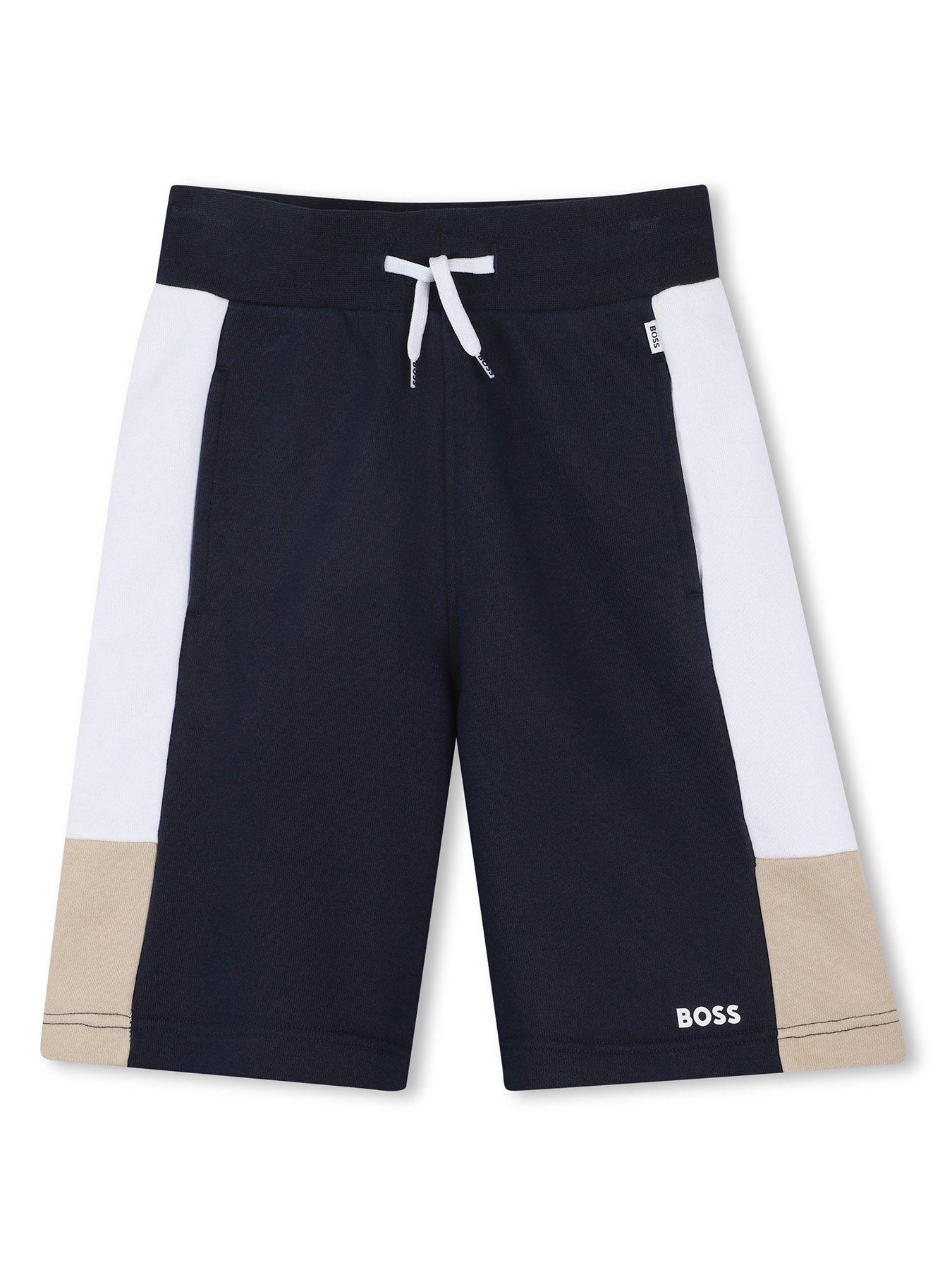 BOSS Boys Colour Block Jog Shorts - Navy
