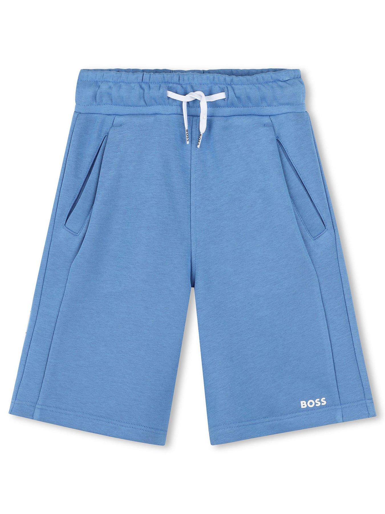 boss-boys-logo-jog-shorts-blue