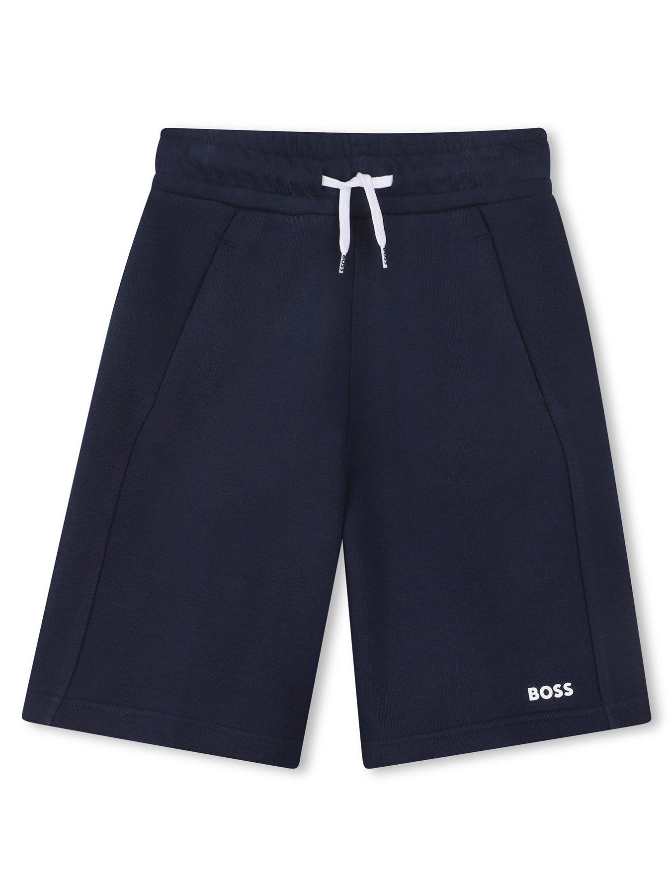 BOSS Boys Logo Jog Shorts - Navy