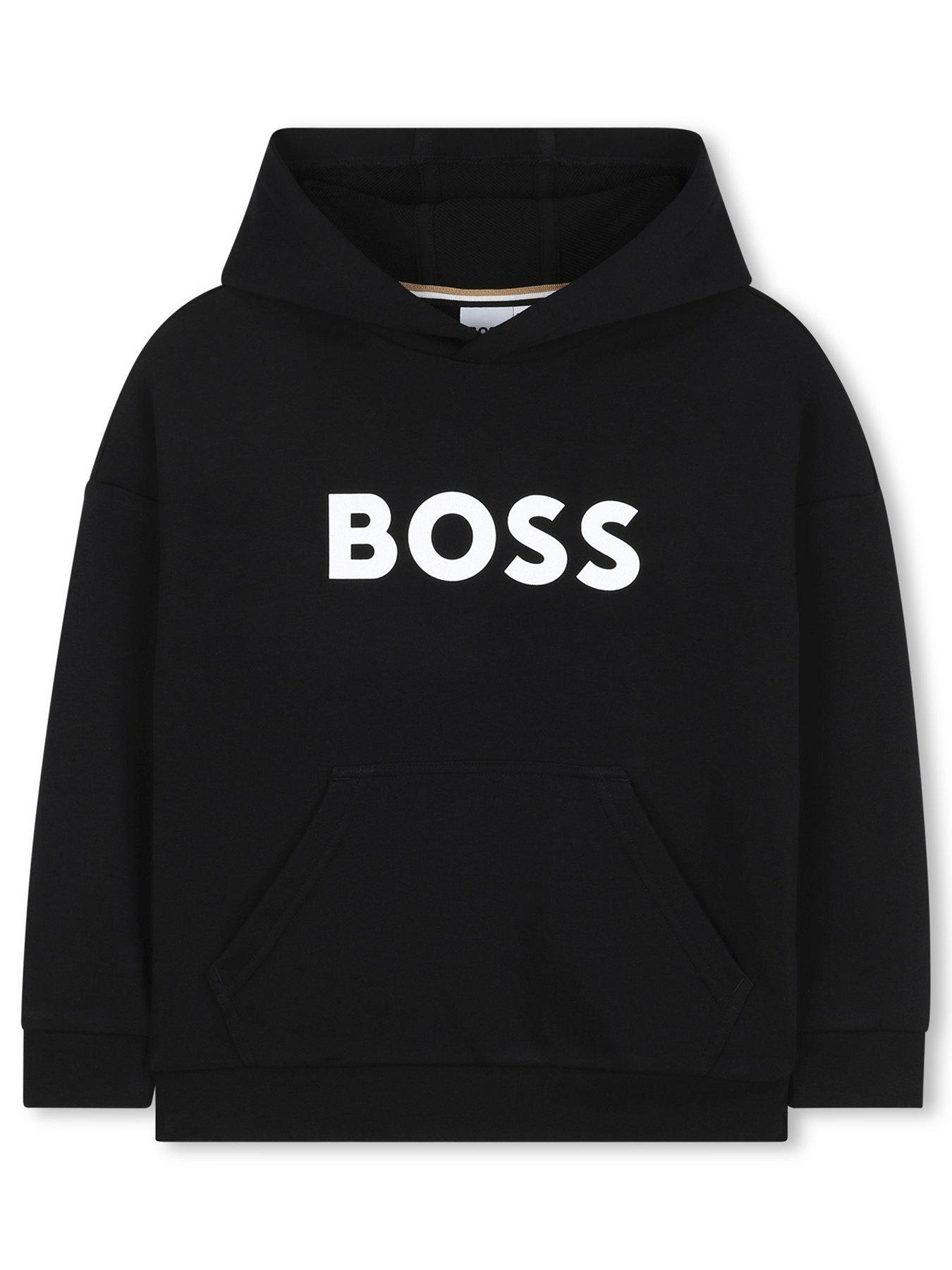 boss-boys-logo-hoodie-black