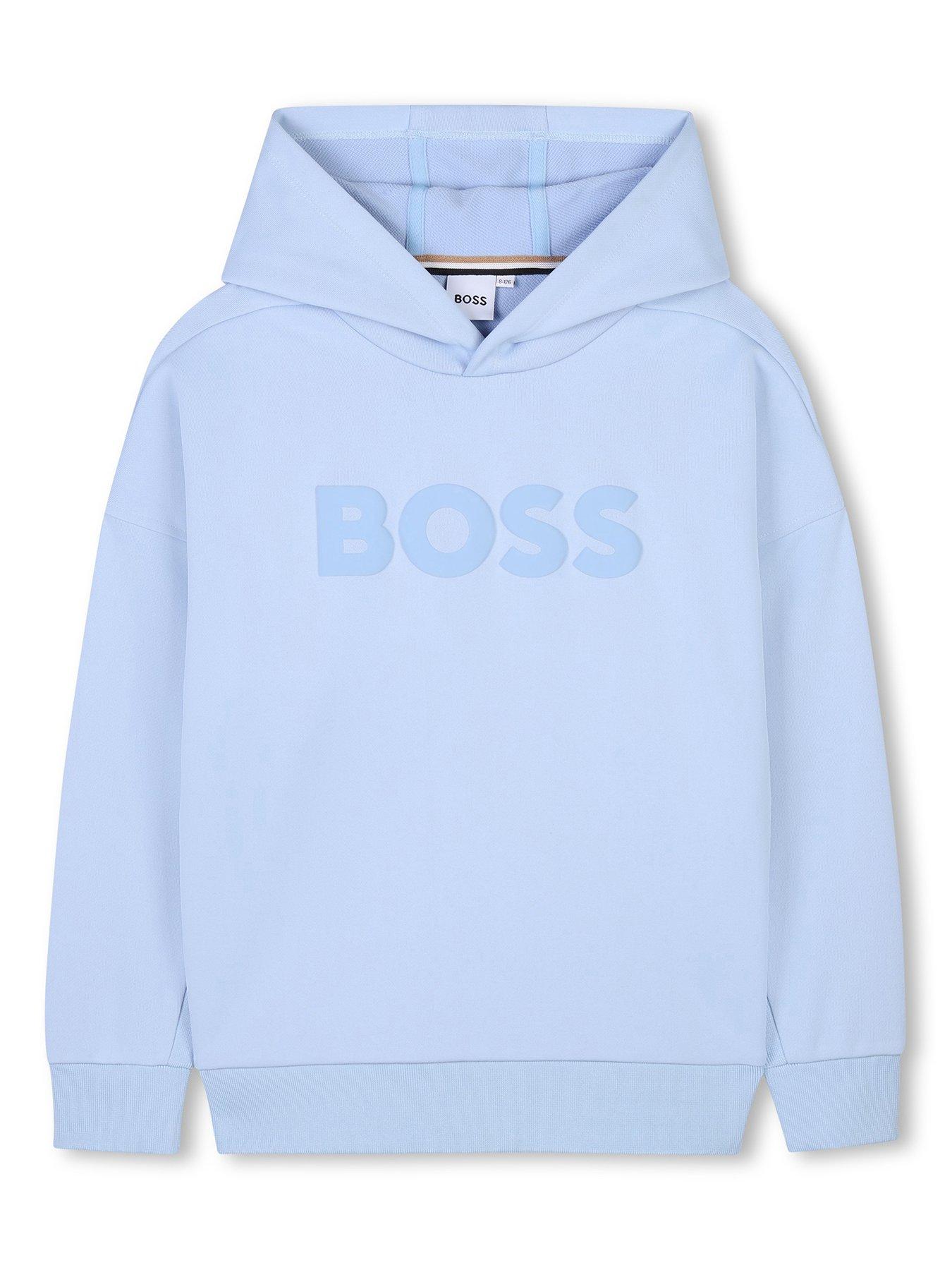 undefined Boys Logo Hoodie - Light Blue