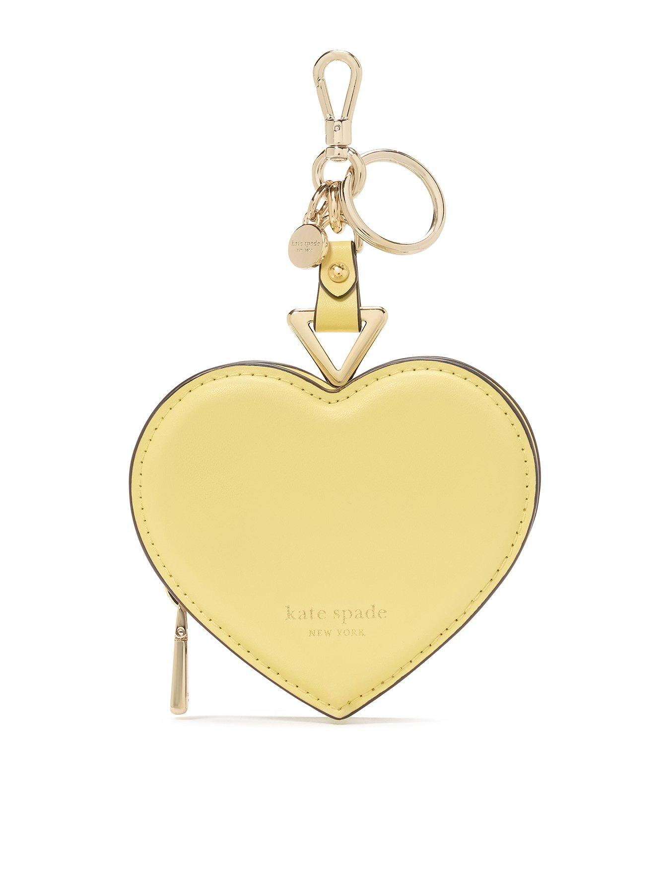Kate Spade New York Liv Smooth Leather Heart Coin Purse - Yellow