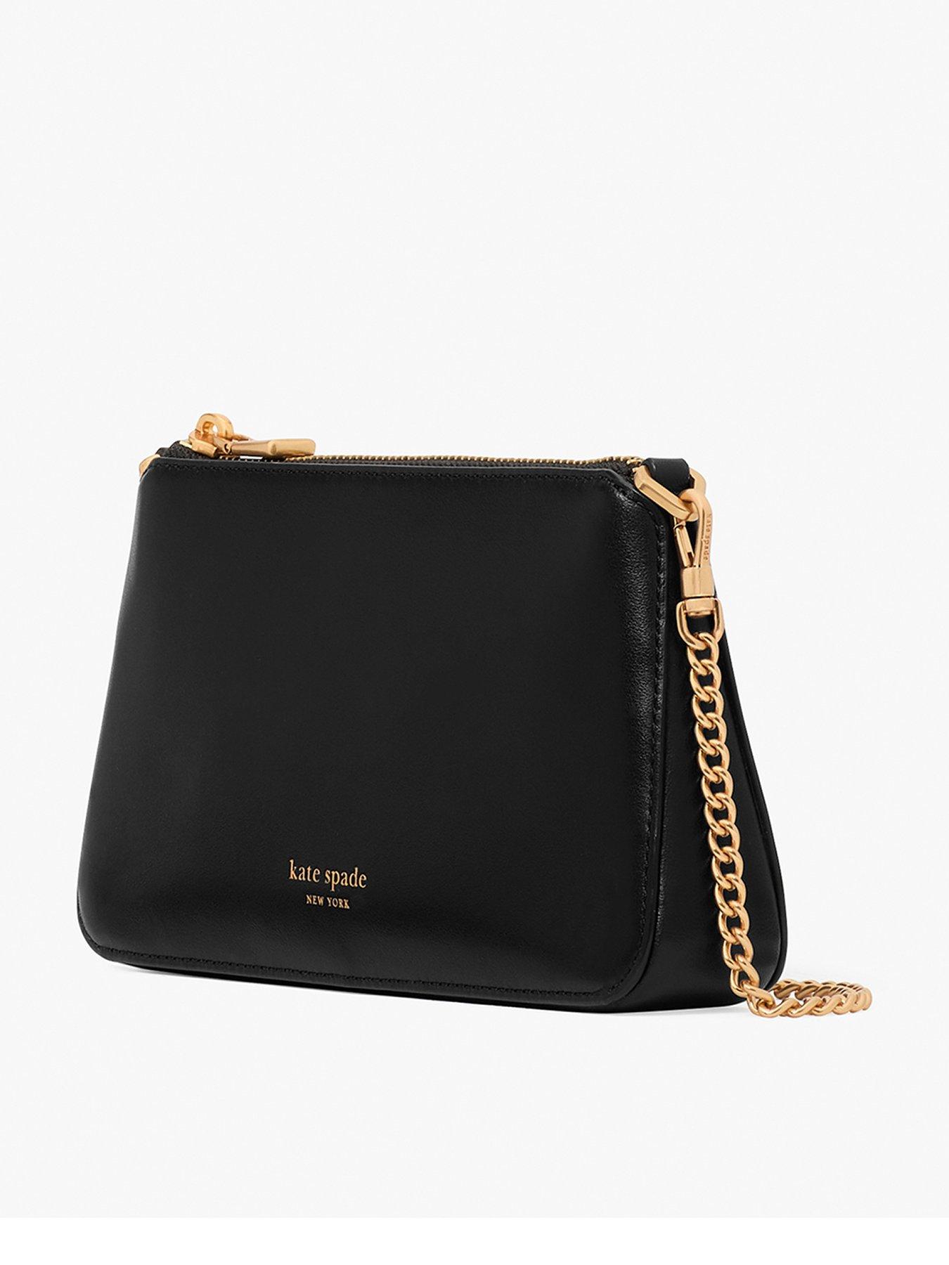 Kate Spade New York Grace Fine Grain Leather Pochette - Black