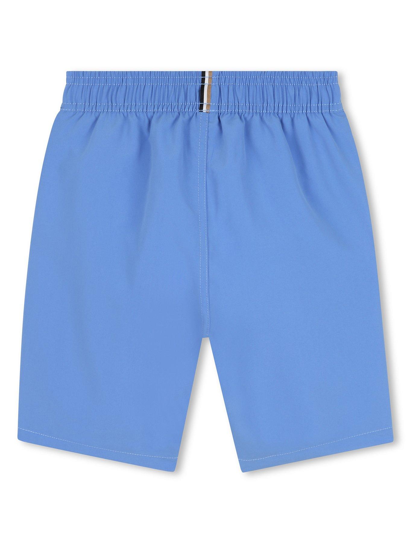 Image 2 of 2 of BOSS Boys Logo Swim Shorts - Blue
