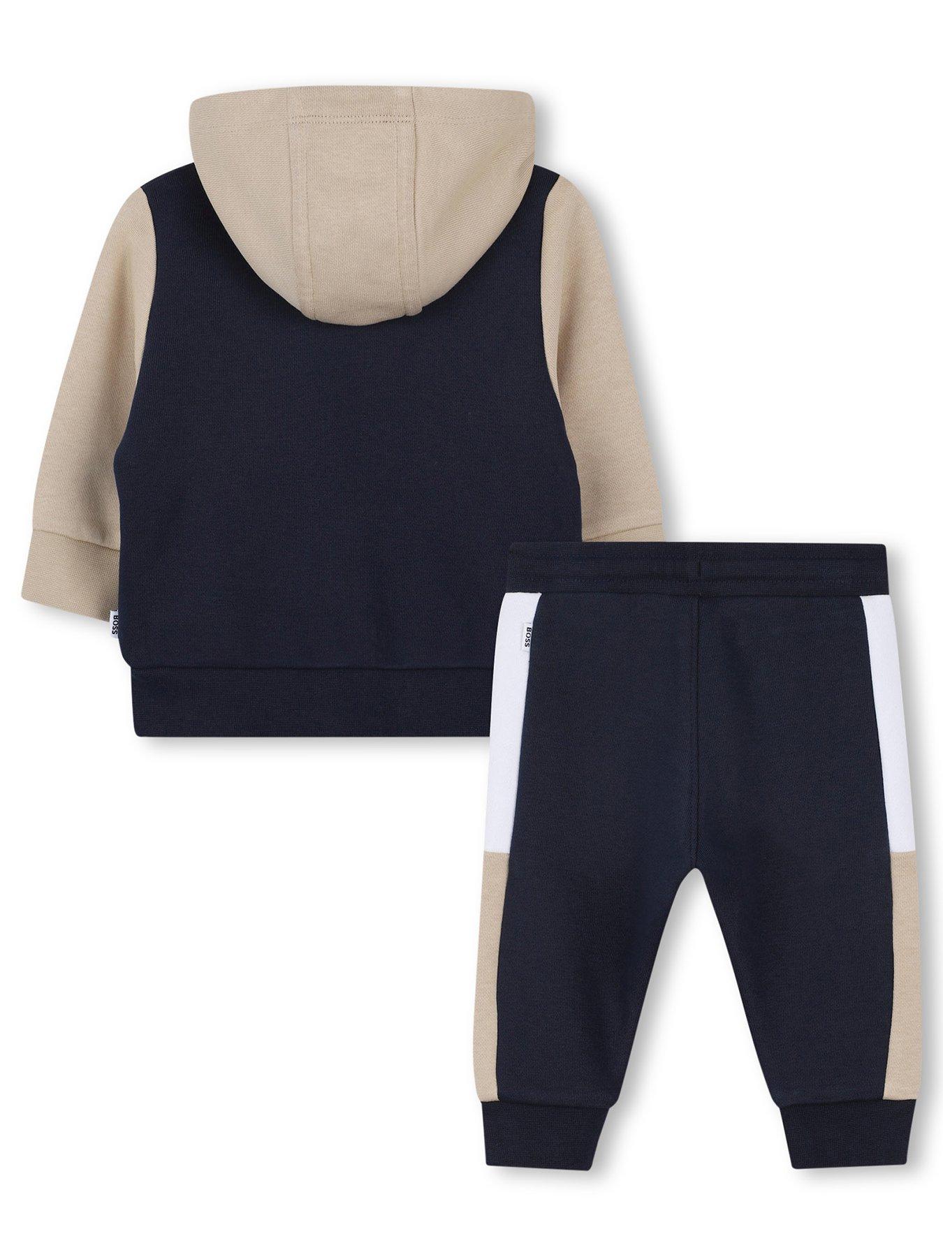 Image 2 of 5 of BOSS Baby Boys Colour Block Tracksuit - Navy