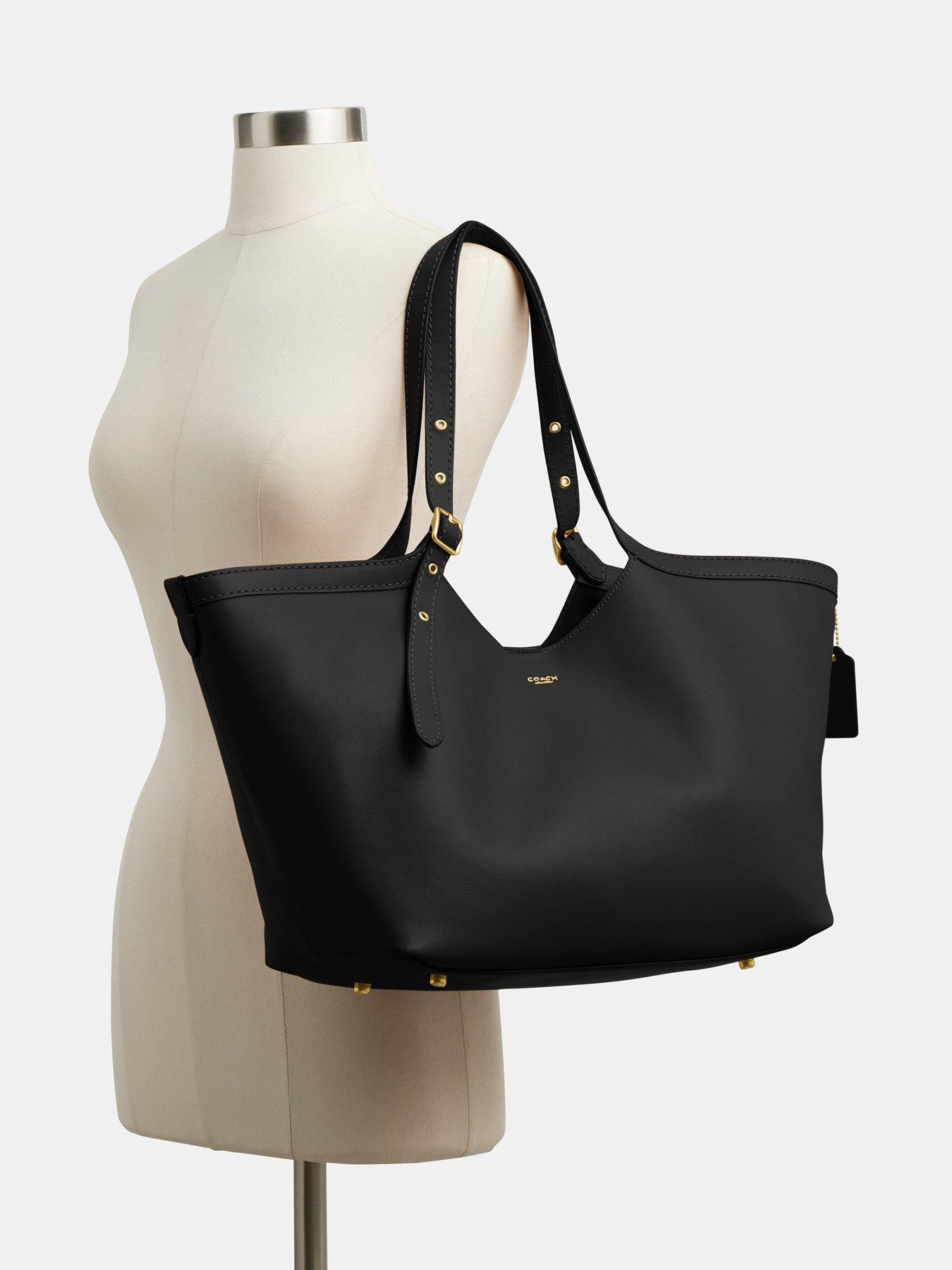 Image 5 of 5 of COACH Natural Grain Leather Gramercy Tote - Black