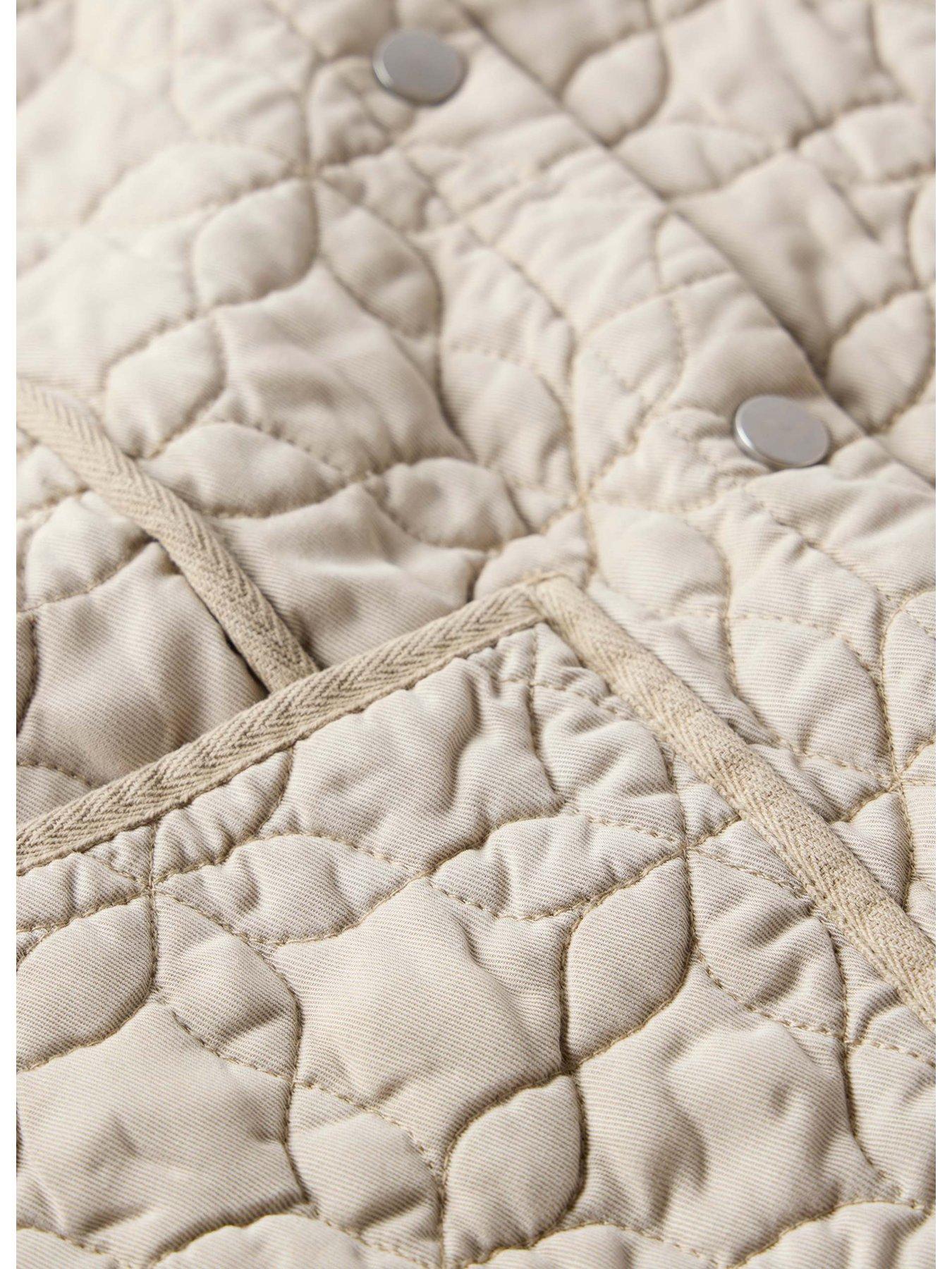 Image 2 of 6 of Mint Velvet Beige Washed Quilted Jacket