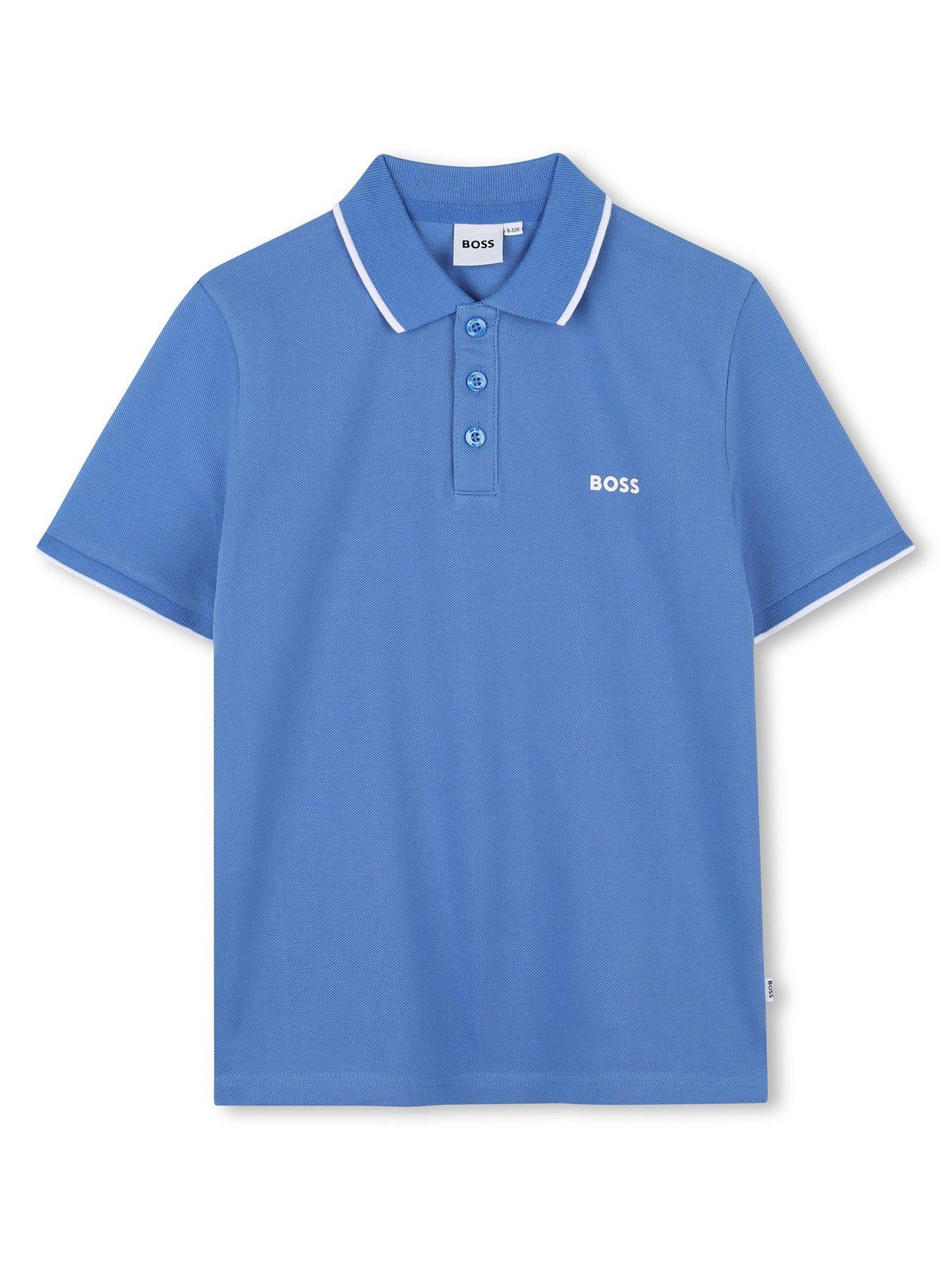 boss-boys-short-sleeve-logo-polo-shirt-blue