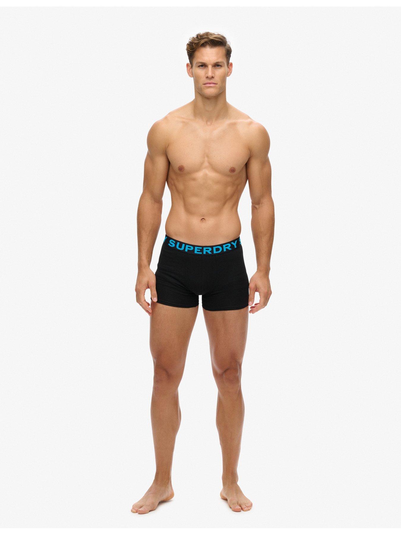 Image 3 of 5 of Superdry 3 Pack Logo Waistband Trunks - Black
