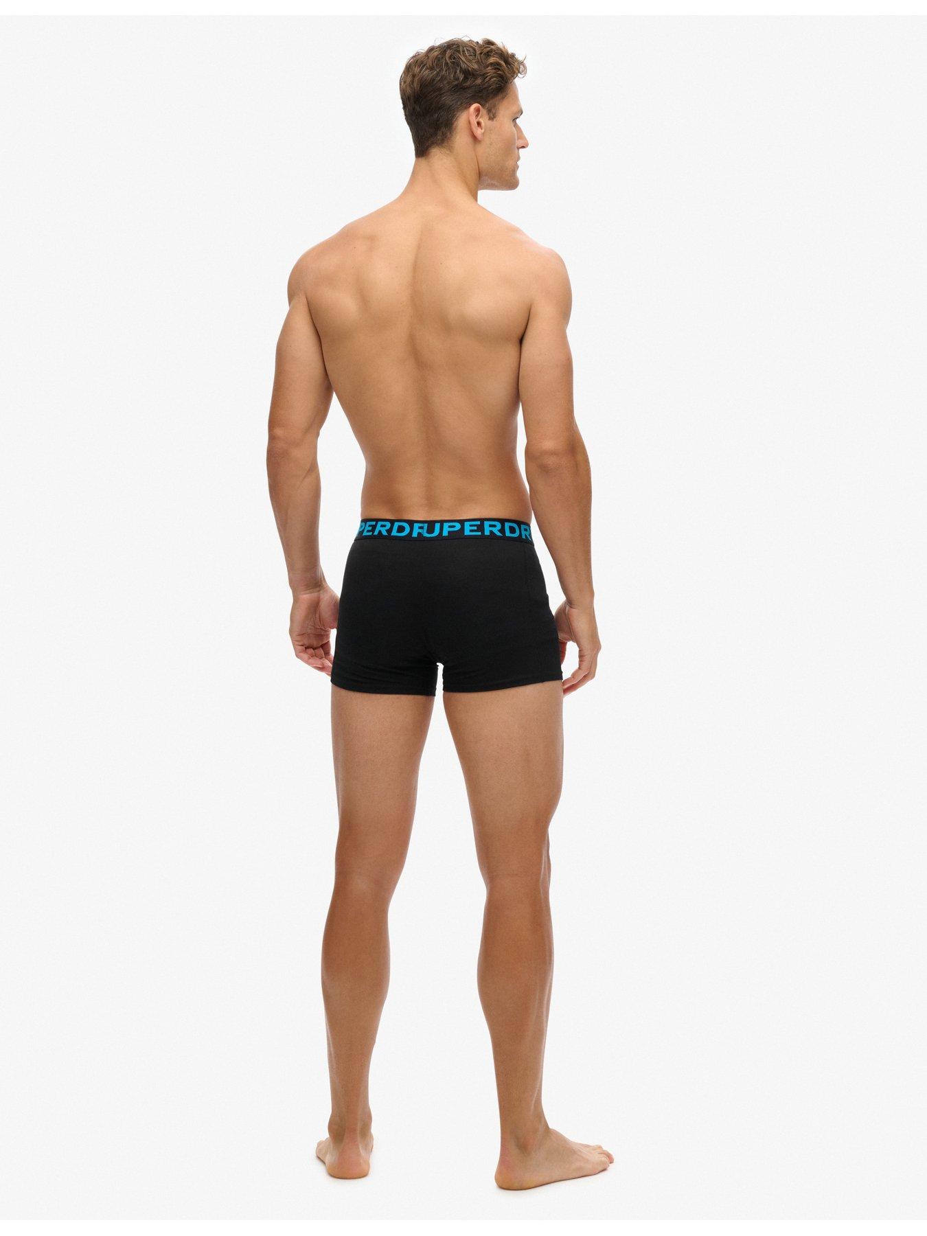 Image 4 of 5 of Superdry 3 Pack Logo Waistband Trunks - Black
