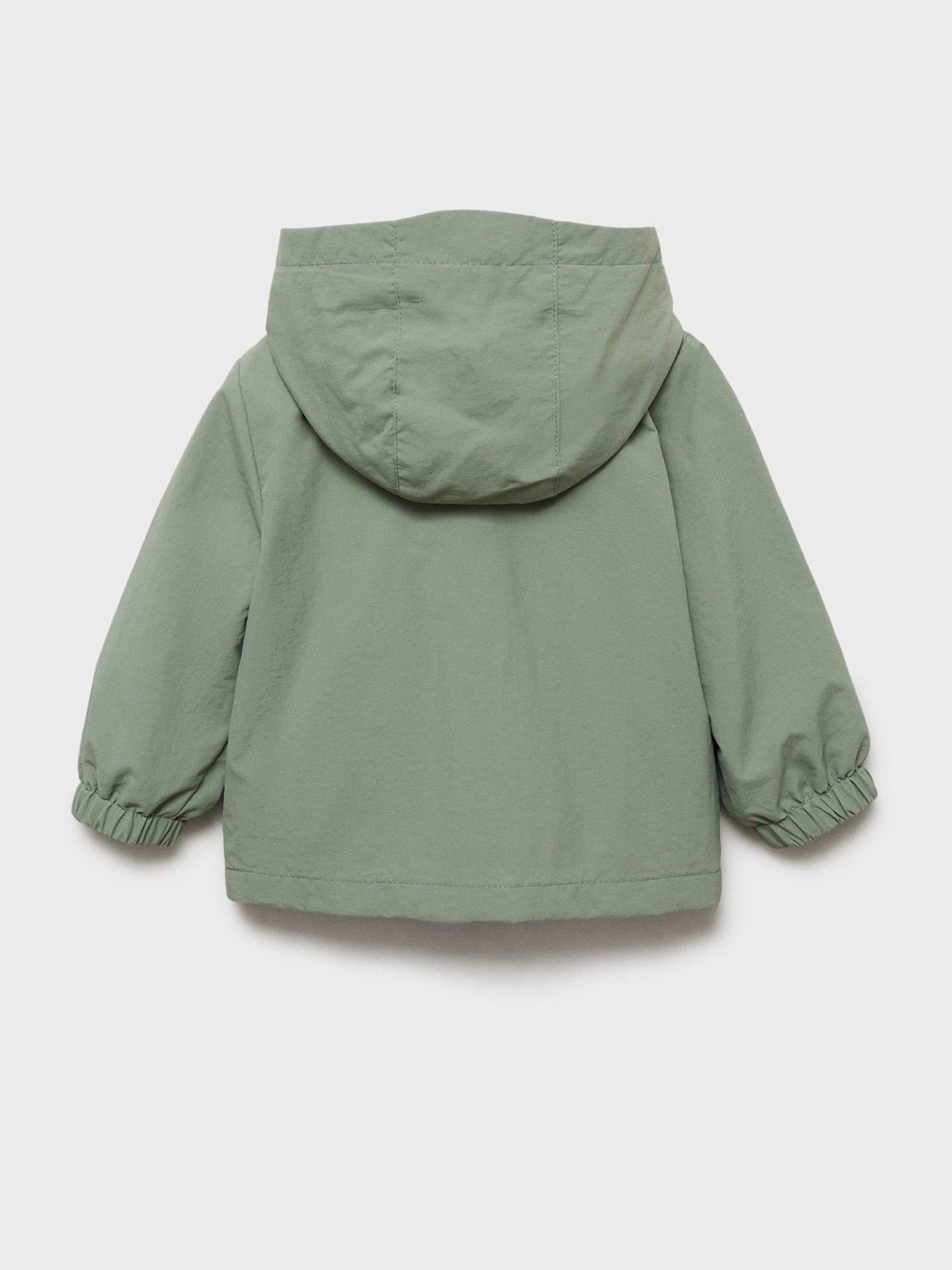 Image 6 of 6 of Mango Younger Boys Hooded Jacket - Light Green