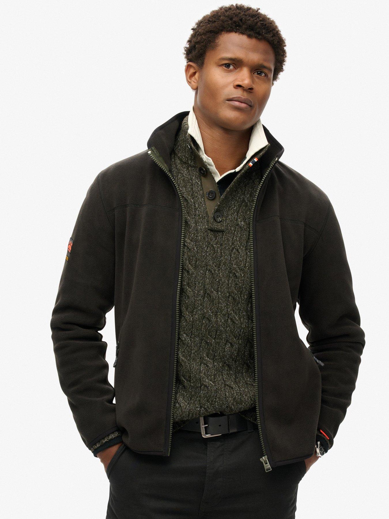 Image 1 of 6 of Superdry Active Full Zip Fleece Jacket - Black