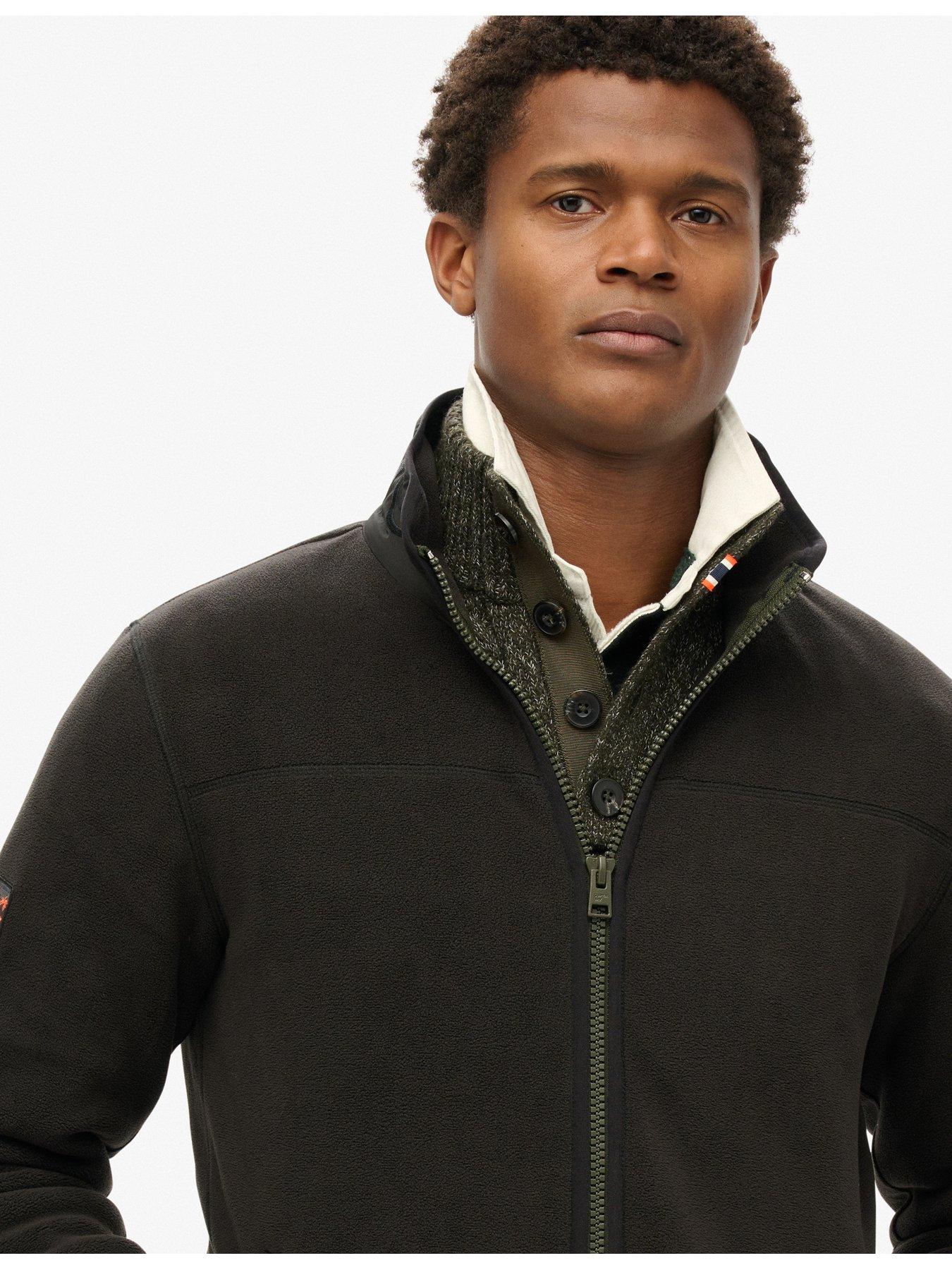 Image 4 of 6 of Superdry Active Full Zip Fleece Jacket - Black
