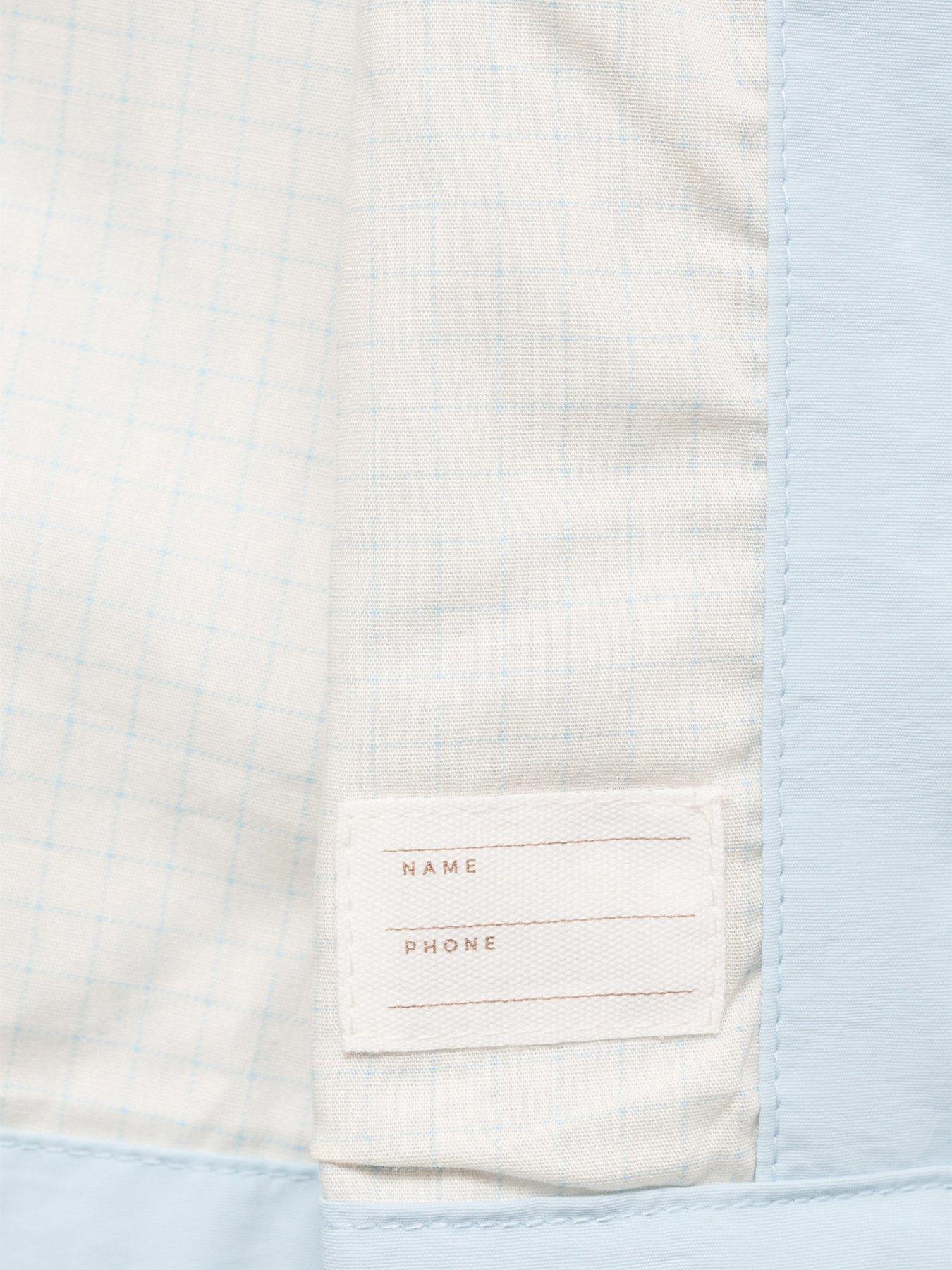 Image 2 of 4 of Mango Younger Girls Frill Hooded Jacket - Light Blue