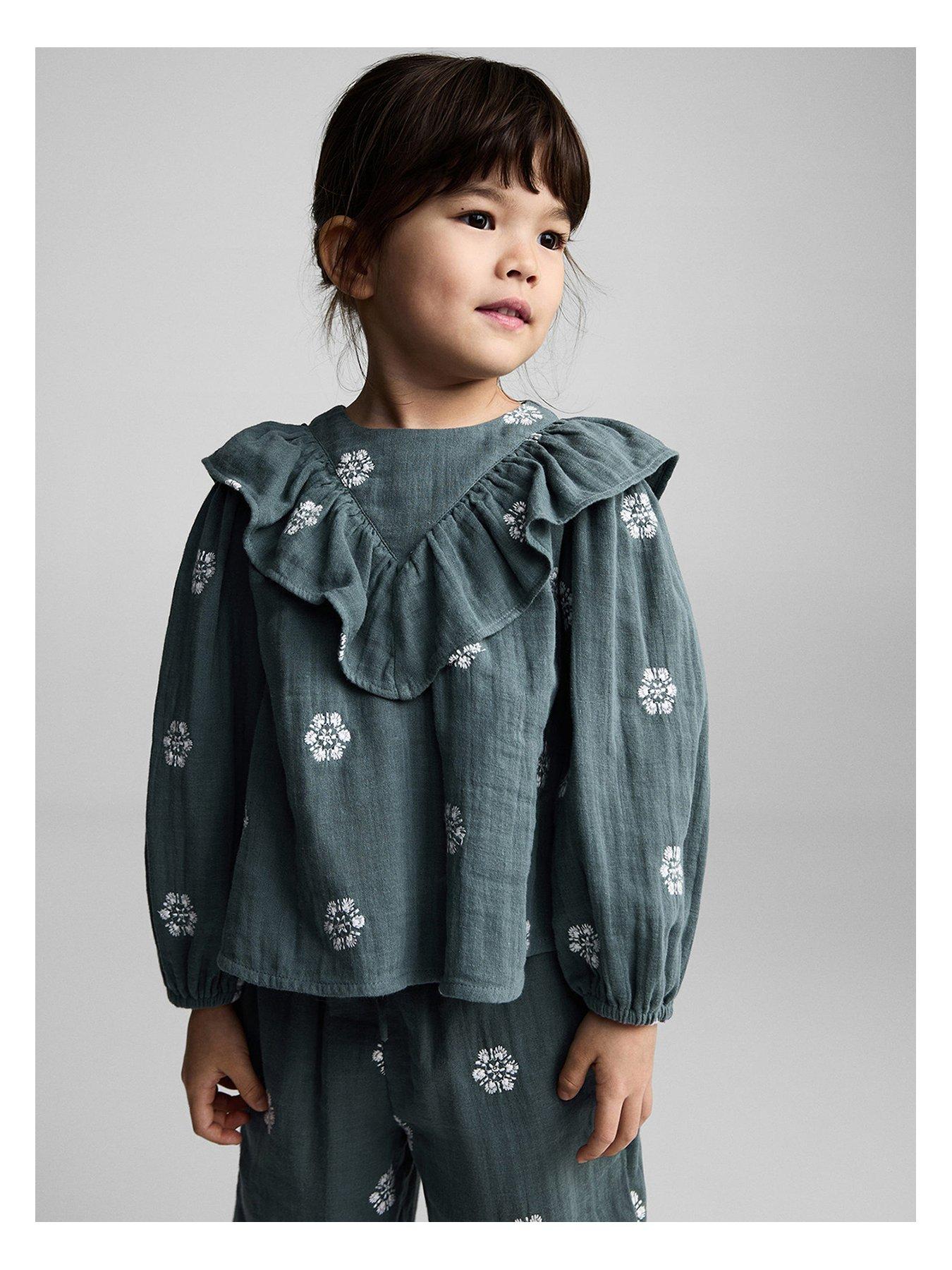 mango-younger-girls-floral-embroidered-long-sleeve-blouse-green