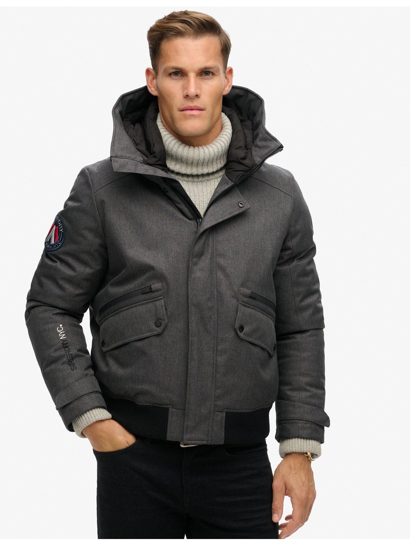 superdry-city-tweed-padded-bomber-jacketoutfit