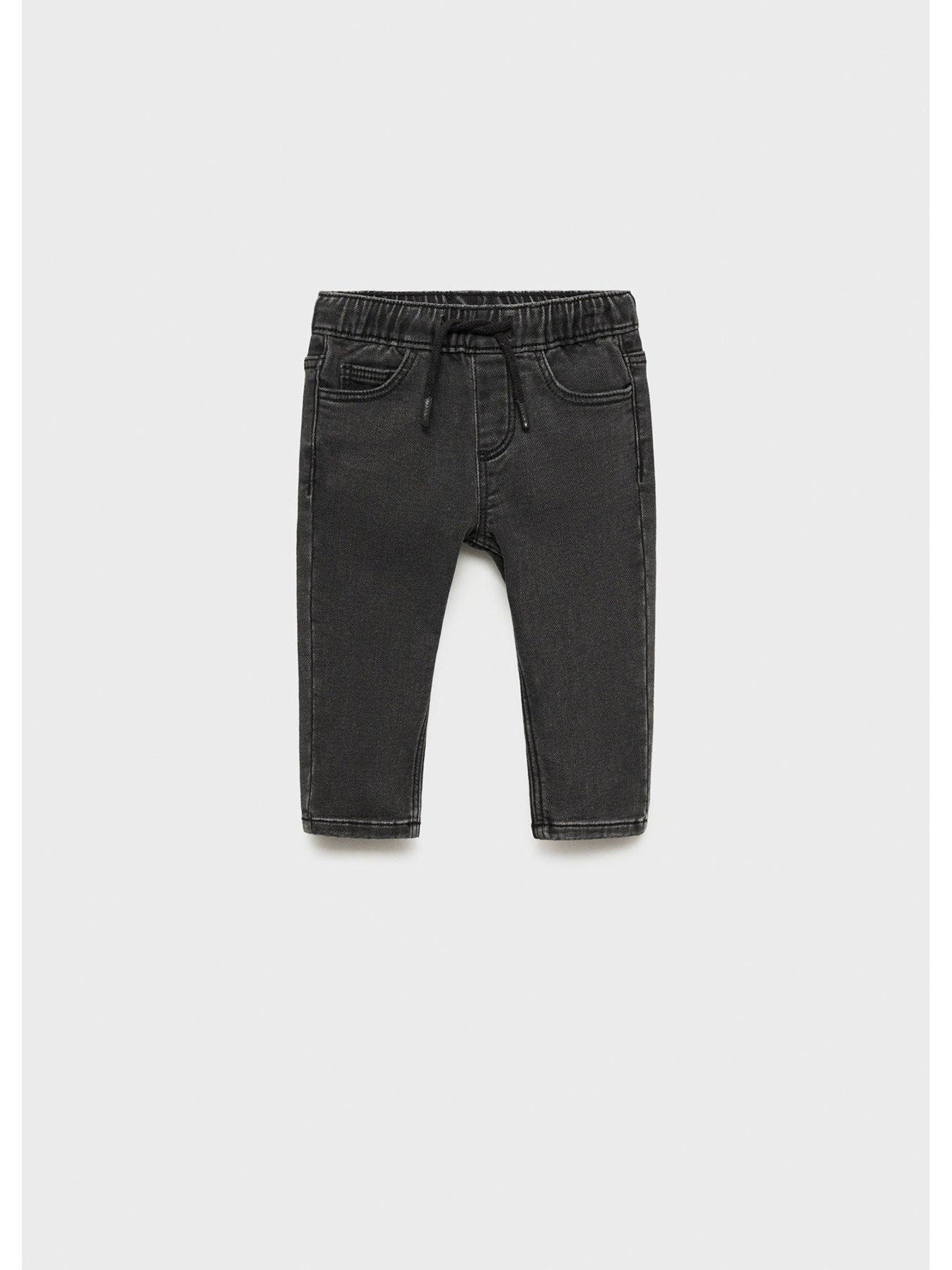 Image 2 of 5 of Mango Younger Boys Elasticated Waist Jeans - Black