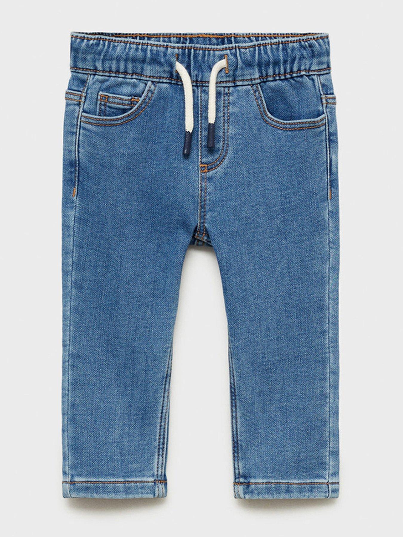 Image of Mango Younger Boys Elasticated Waist Jeans - Blue