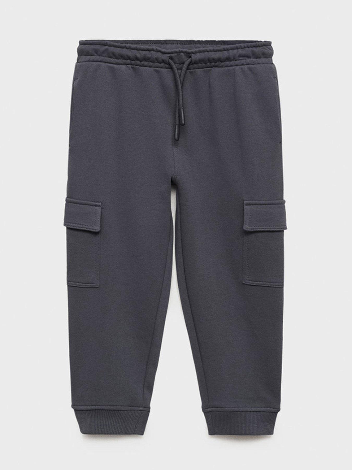 Image of Mango Younger Boys Cargo Joggers - Dark Grey
