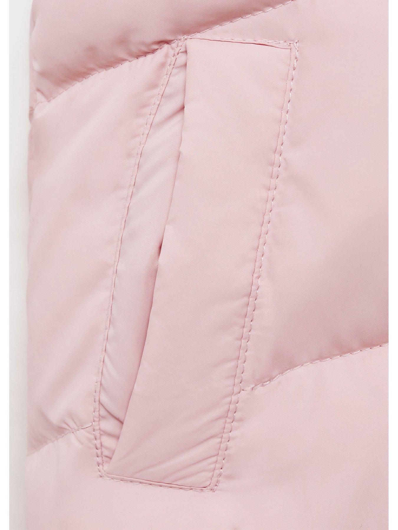 Image 3 of 4 of Mango Younger Girls Hooded Padded Gilet - Pink