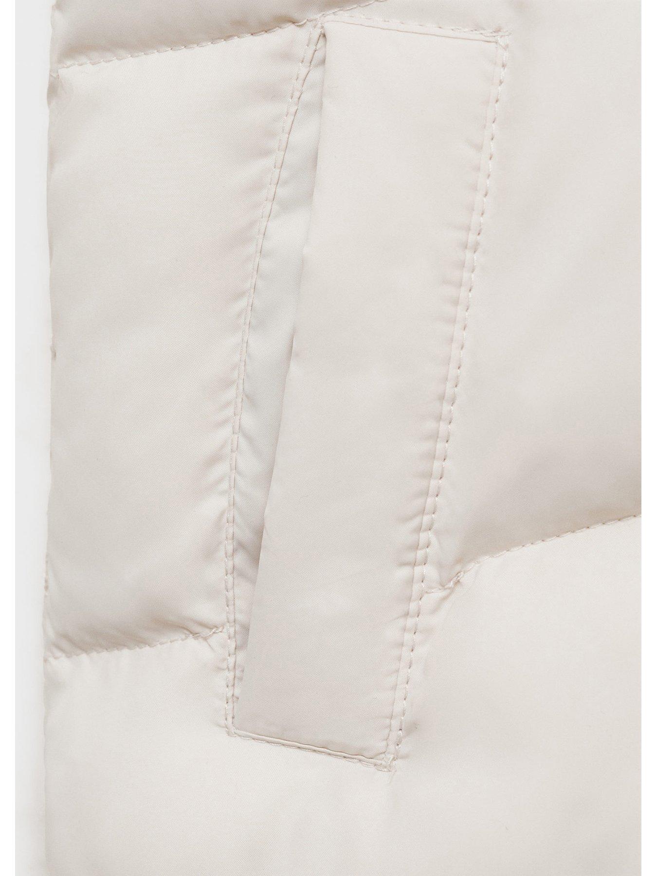 Image 3 of 4 of Mango Younger Girls Hooded Padded Gilet - Cream