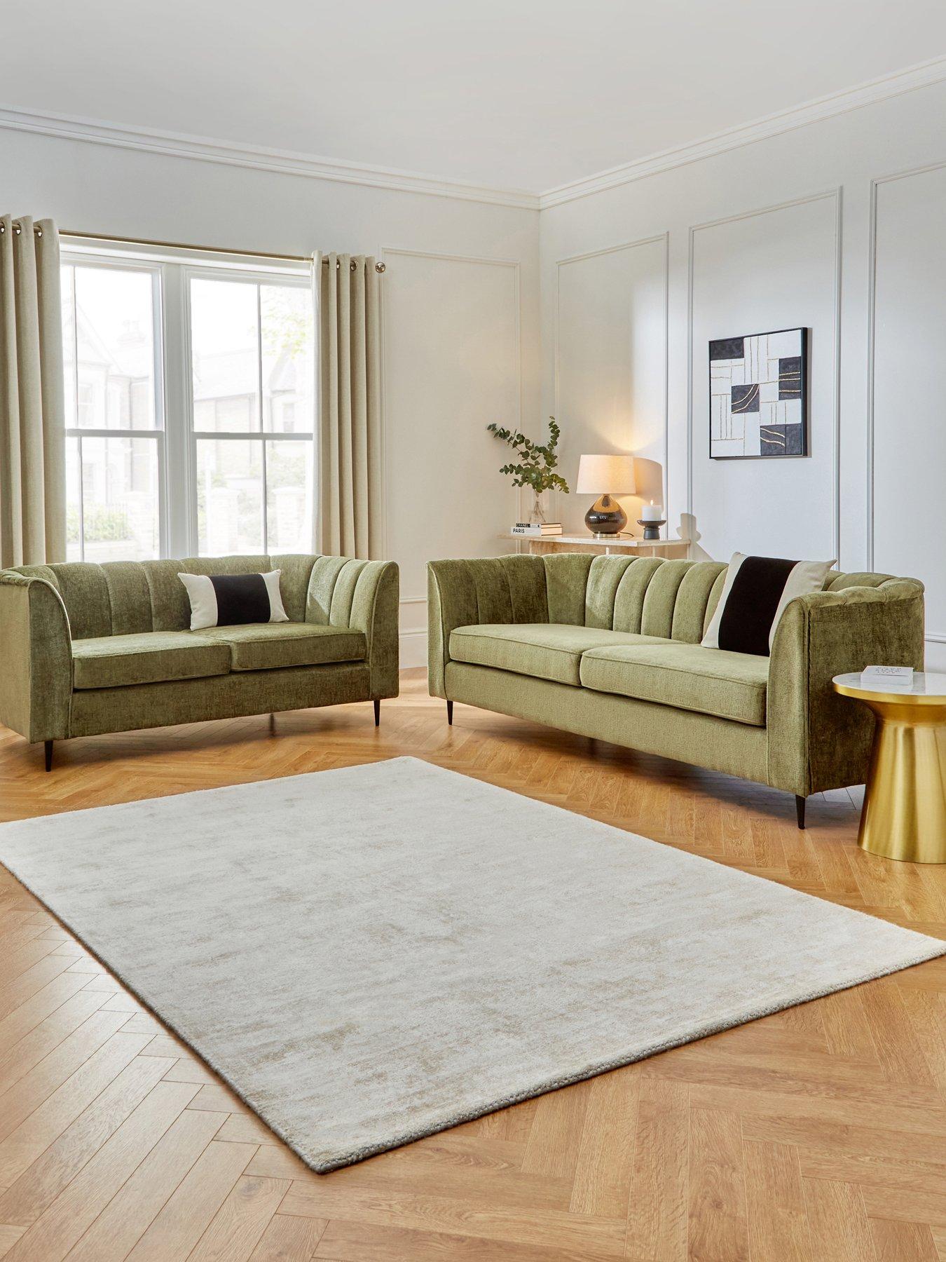 The Very Collection Guild 3 + 2 Seater Fabric Sofa Set (Buy  &  SAVE!) - Olive - FSC® Certified