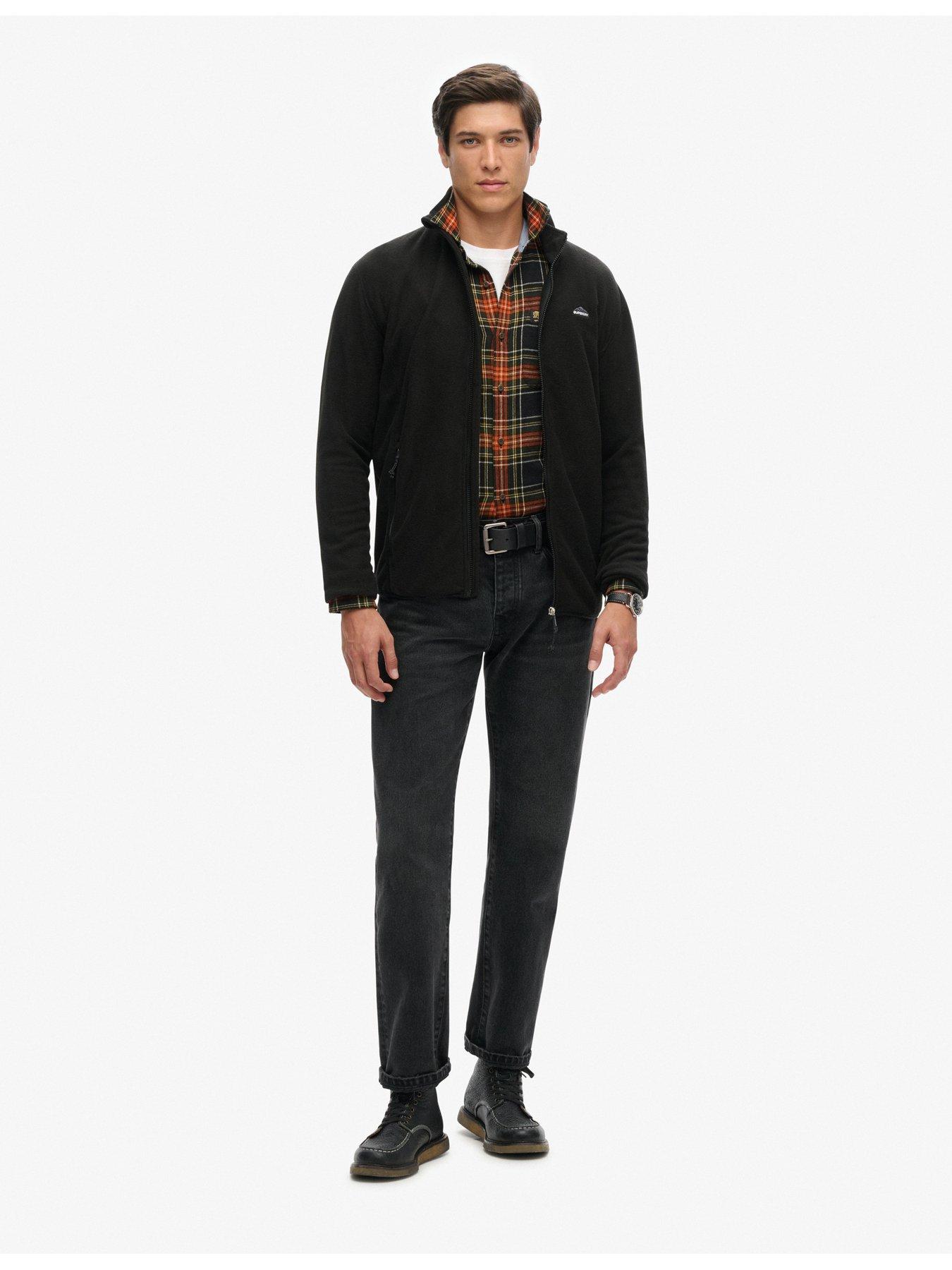 Image 3 of 6 of Superdry Polar Fleece Full Zip Jacket - Black