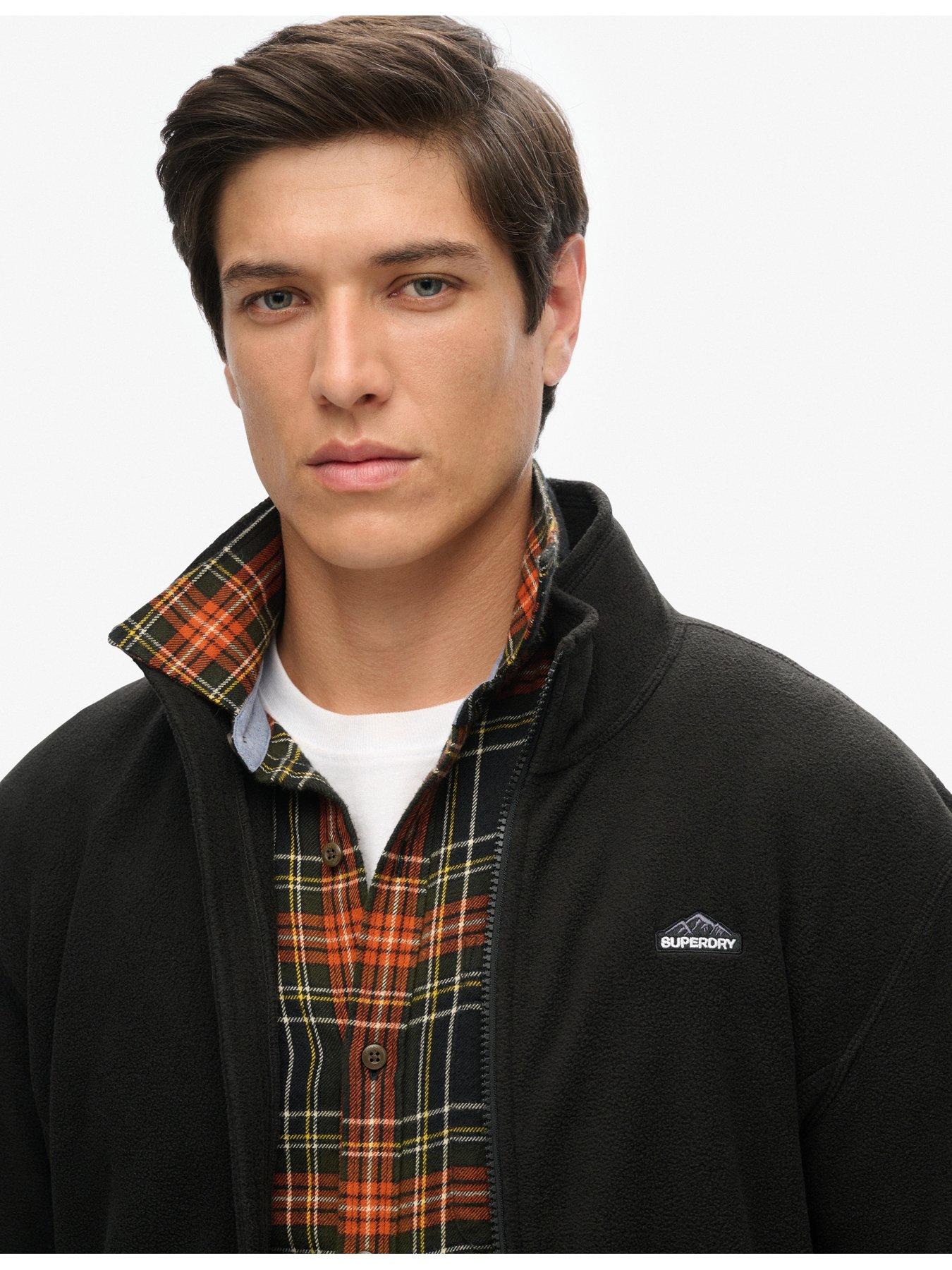 Image 4 of 6 of Superdry Polar Fleece Full Zip Jacket - Black