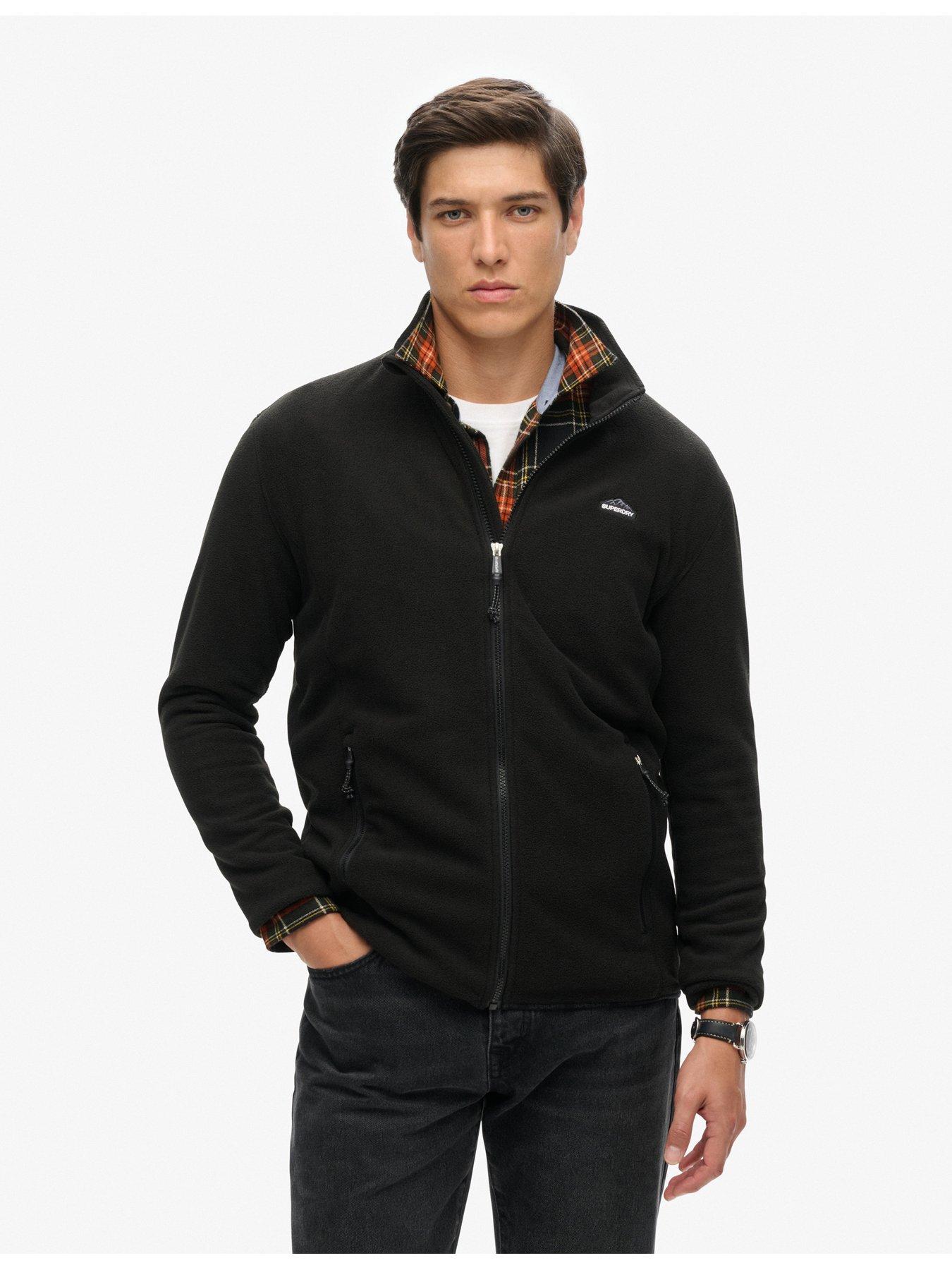 Image 5 of 6 of Superdry Polar Fleece Full Zip Jacket - Black