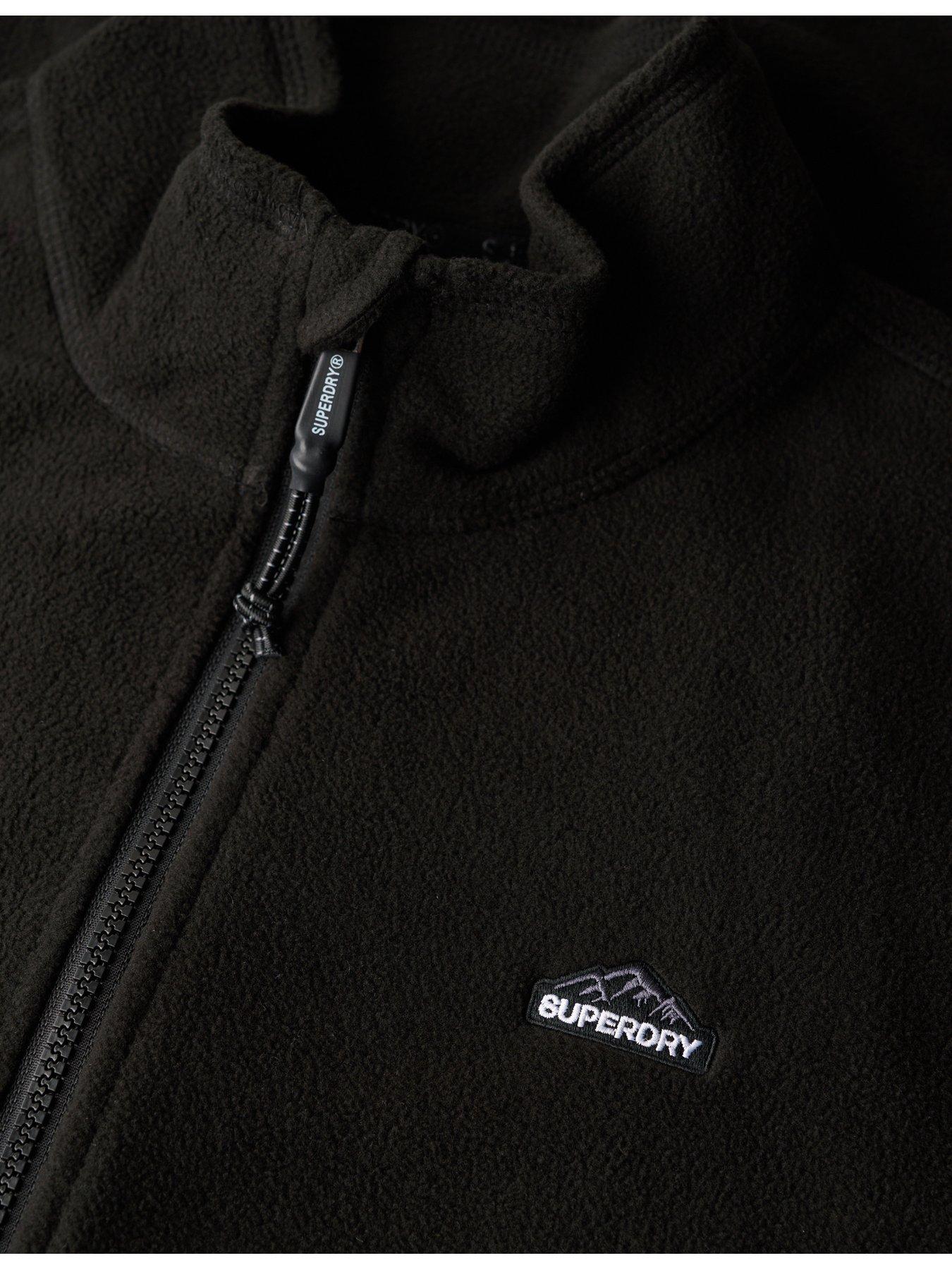 Image 6 of 6 of Superdry Polar Fleece Full Zip Jacket - Black
