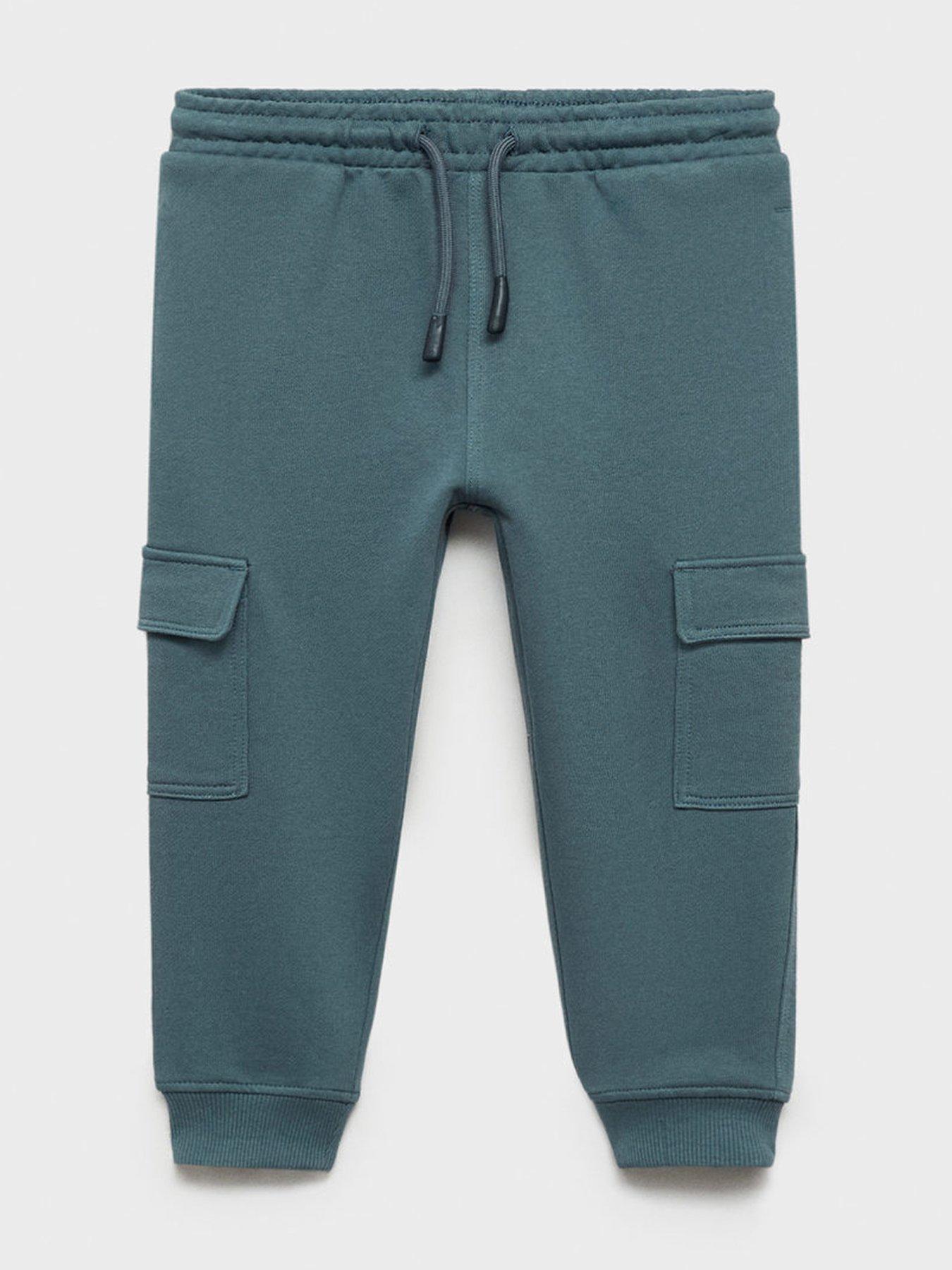 Image of Mango Younger Boys Cargo Joggers - Green