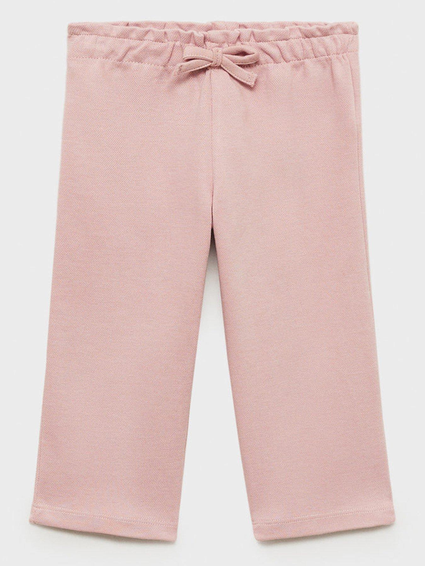 undefined Younger Girls Wide Leg Joggers - Pink