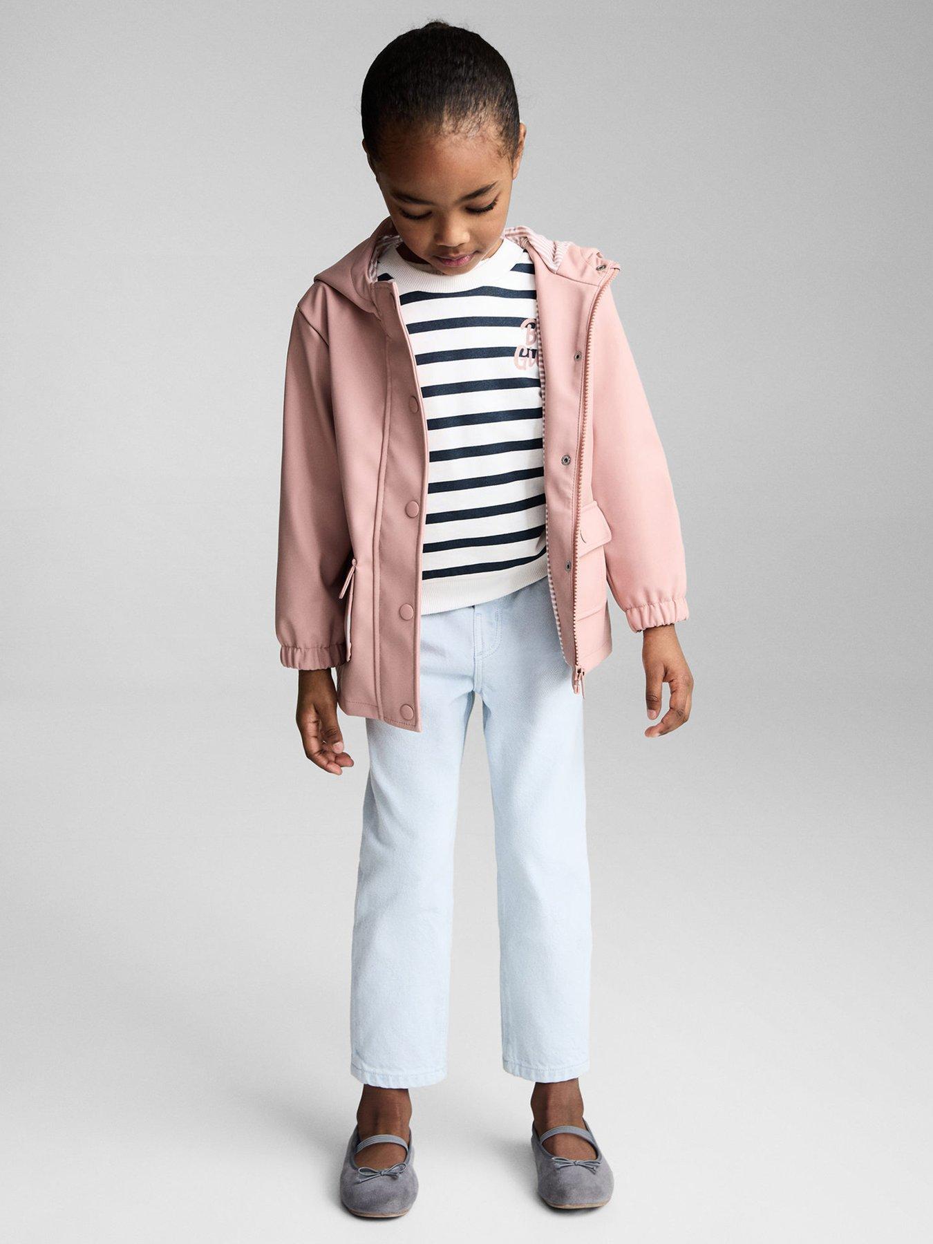 Image 2 of 5 of Mango Younger Girls Rubberised Rain Coat - Pink