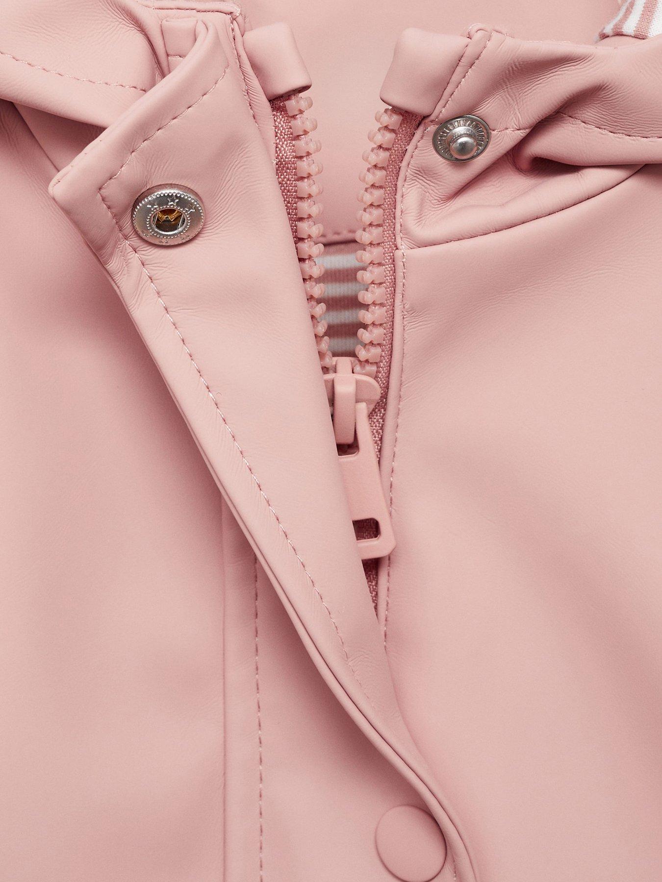 Image 3 of 5 of Mango Younger Girls Rubberised Rain Coat - Pink