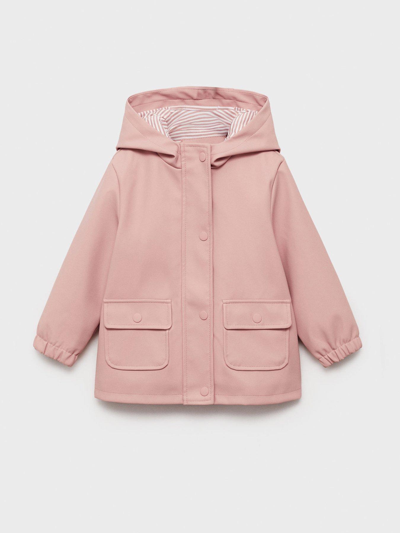 Image 4 of 5 of Mango Younger Girls Rubberised Rain Coat - Pink