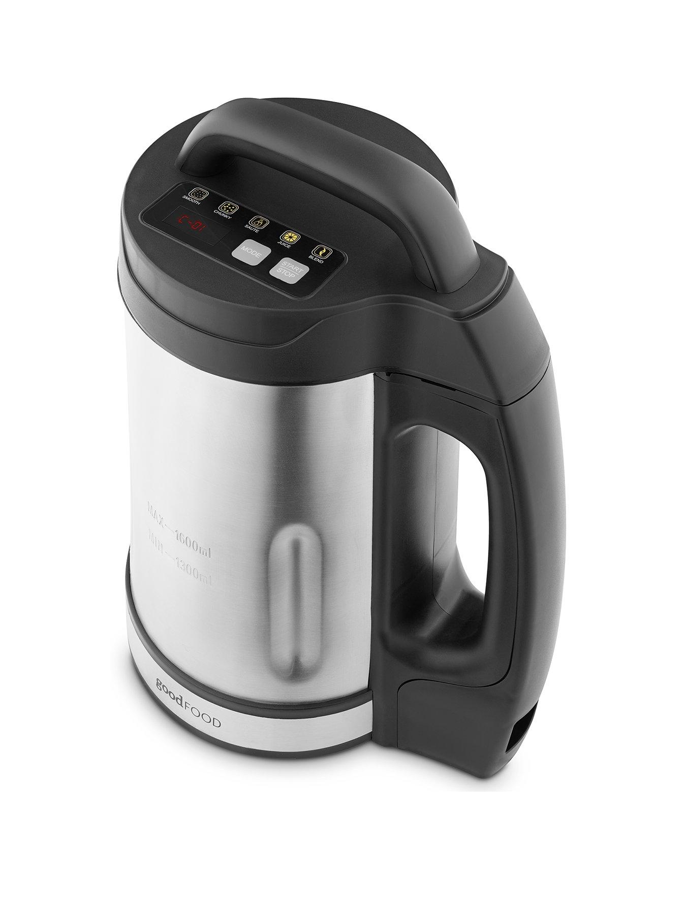 Image of Good Food by Tower GF12069 1.6L Soup Maker with Saute Function - Black and Stainless Steel