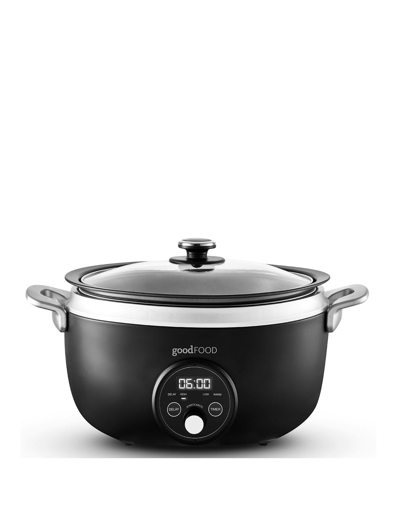 Image of Good Food by Tower GF16010 3.5L Digital Slow Cooker with Tempered Glass Lid - Black