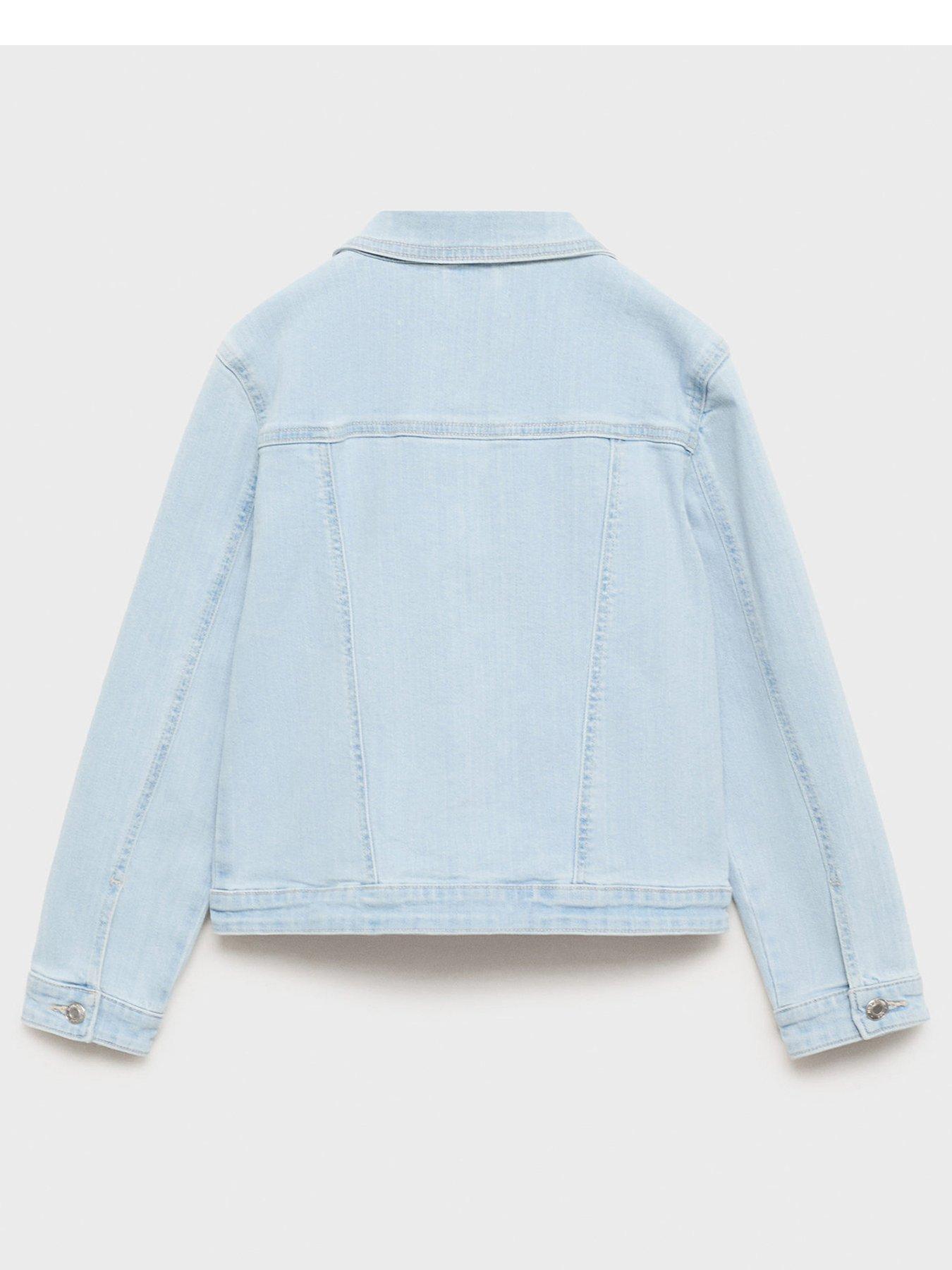 Image 2 of 4 of Mango Girls Denim Jacket - Light Blue