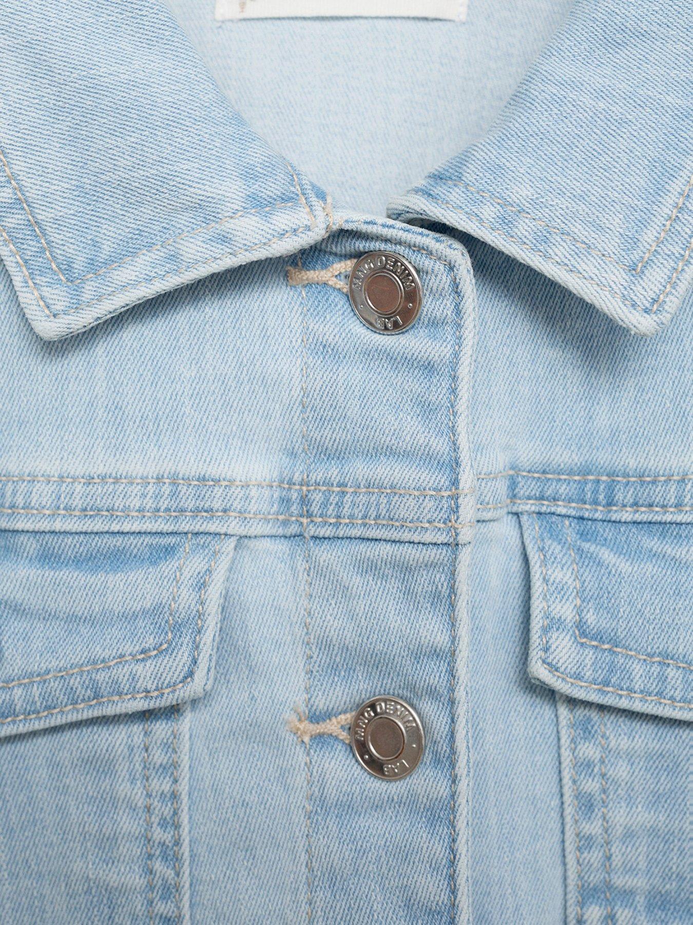 Image 3 of 4 of Mango Girls Denim Jacket - Light Blue