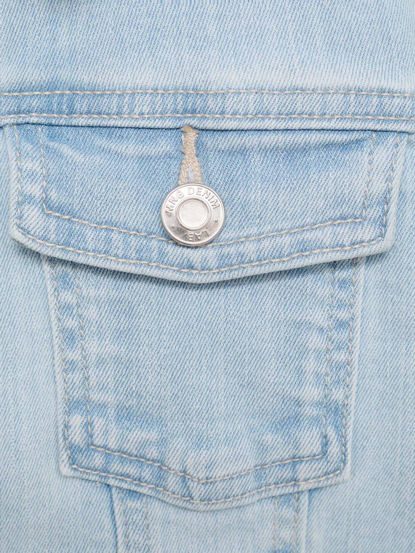 Image 4 of 4 of Mango Girls Denim Jacket - Light Blue